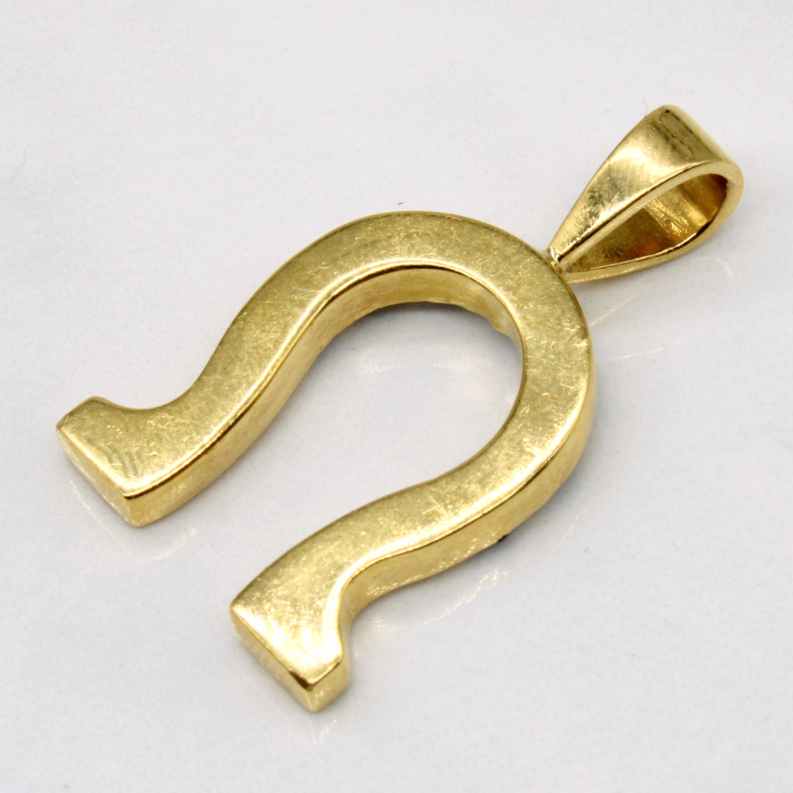 Sapphire & Diamond Horseshoe 22K Pendant | 1.00ctw, 0.20ctw |