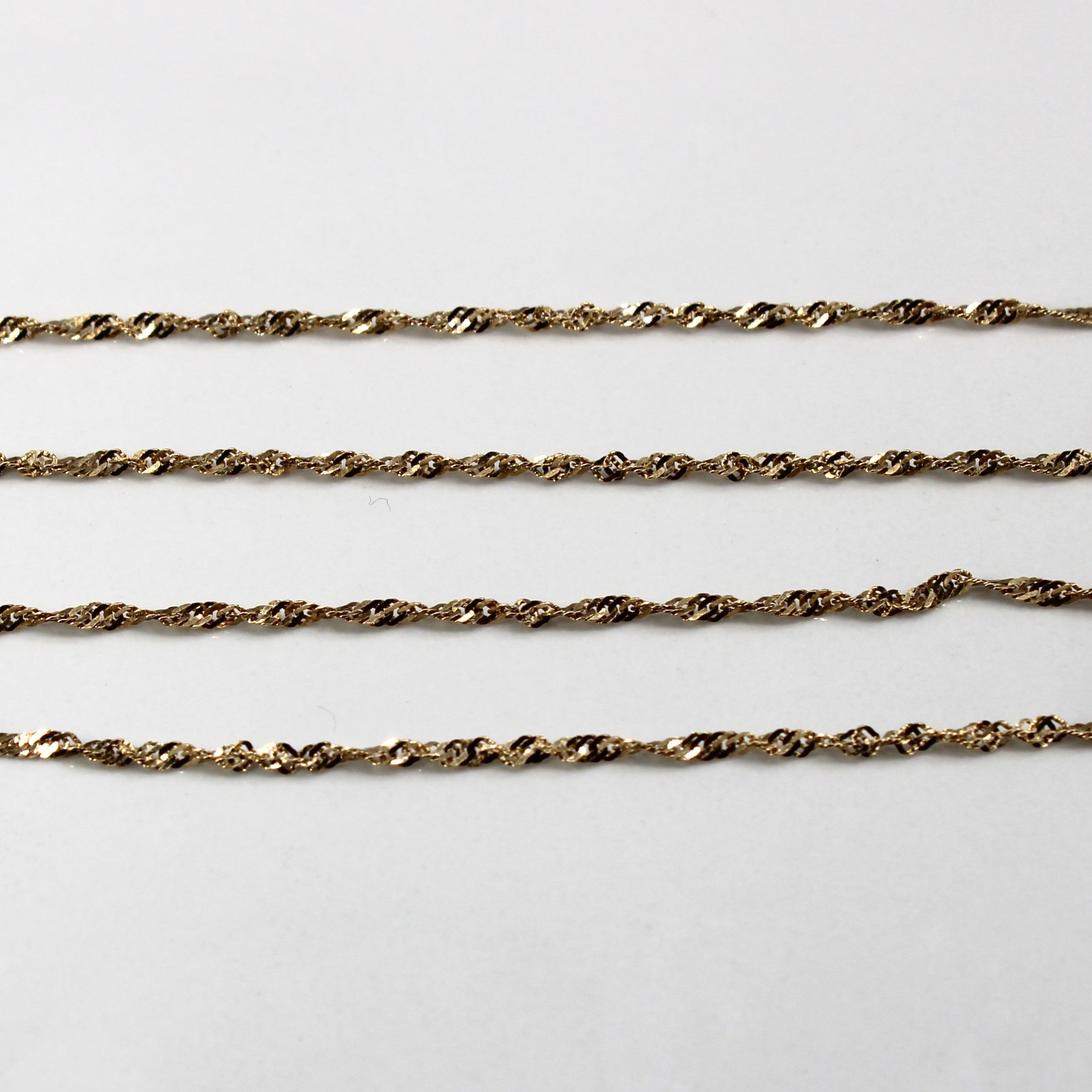 Chaîne Singapour en or jaune 10 carats | 22 pouces |