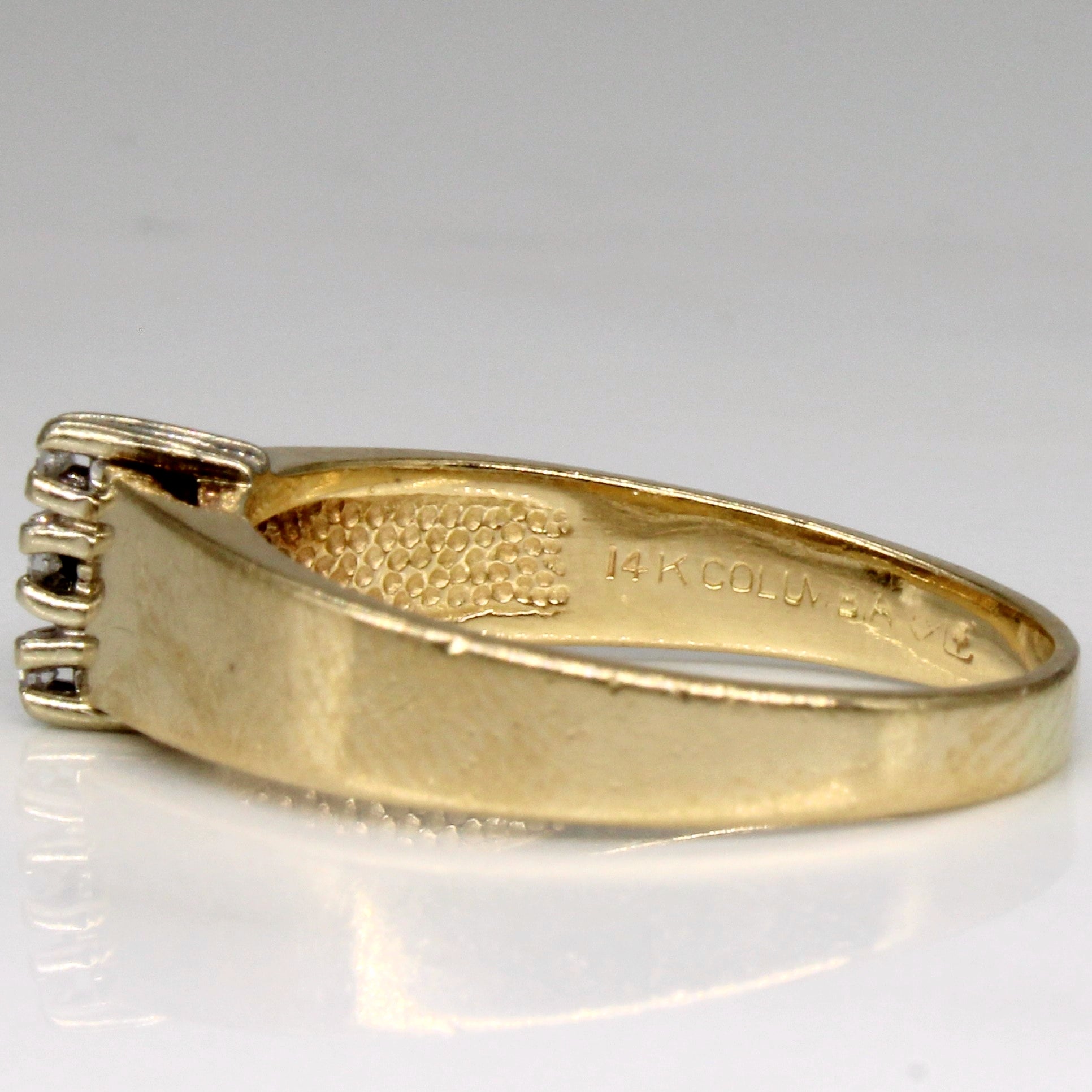Vertical Set Diamond Ring | 0.03ctw | SZ 6.75 |