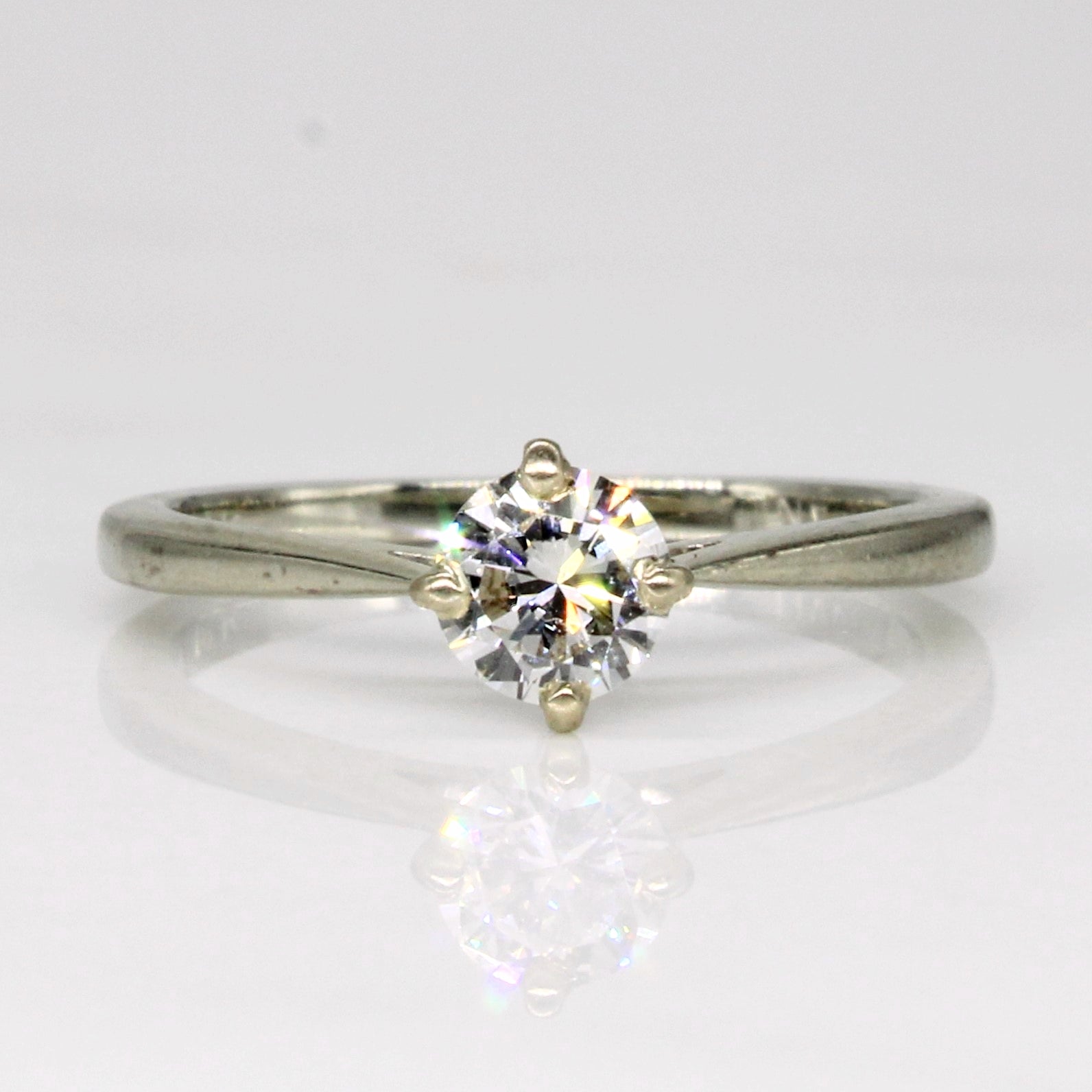 Cathedral Set Diamond Ring | 0.32ct | SZ 3.75 |