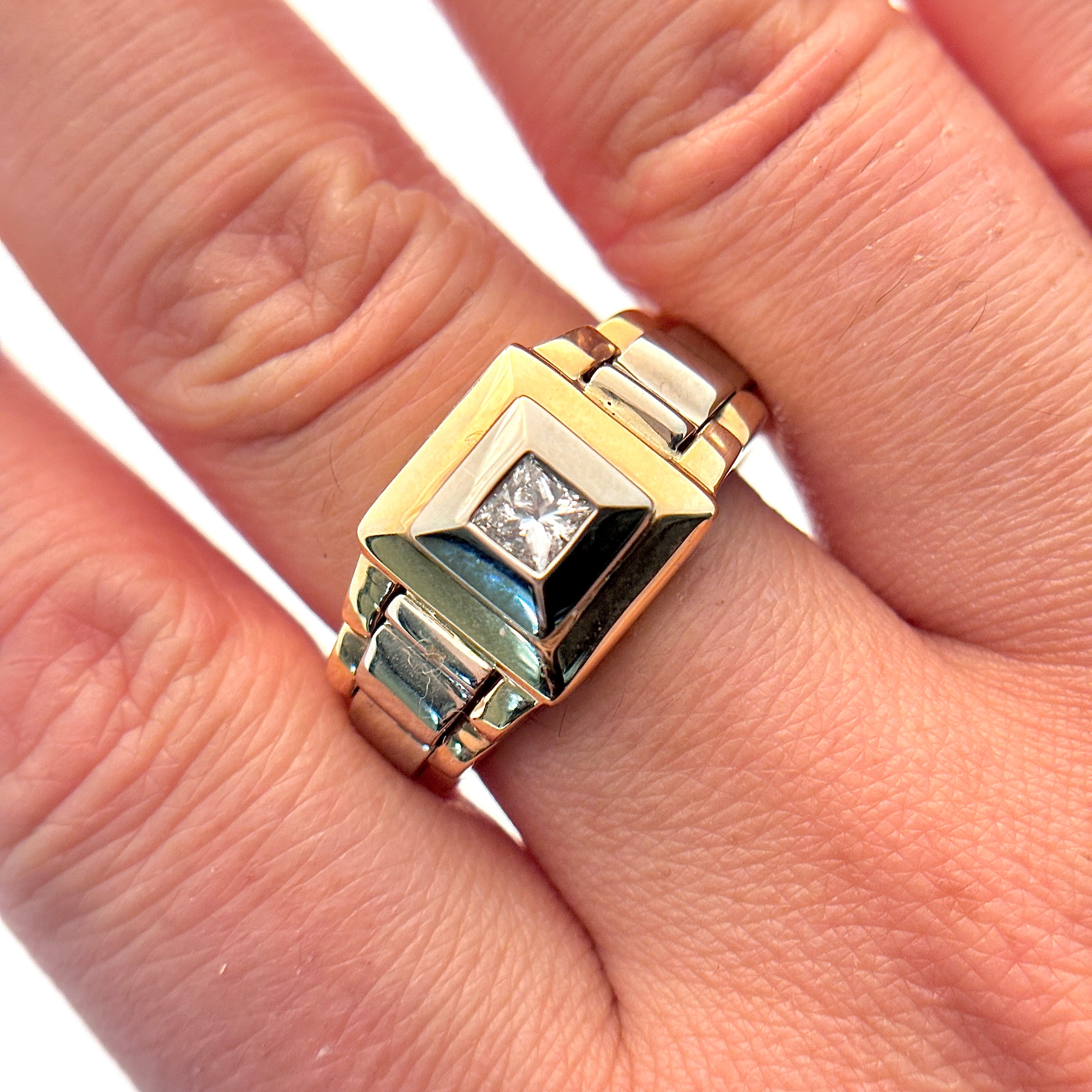 14K Yellow and White Gold Diamond Ring | 0.28ct | SZ 9.75 |