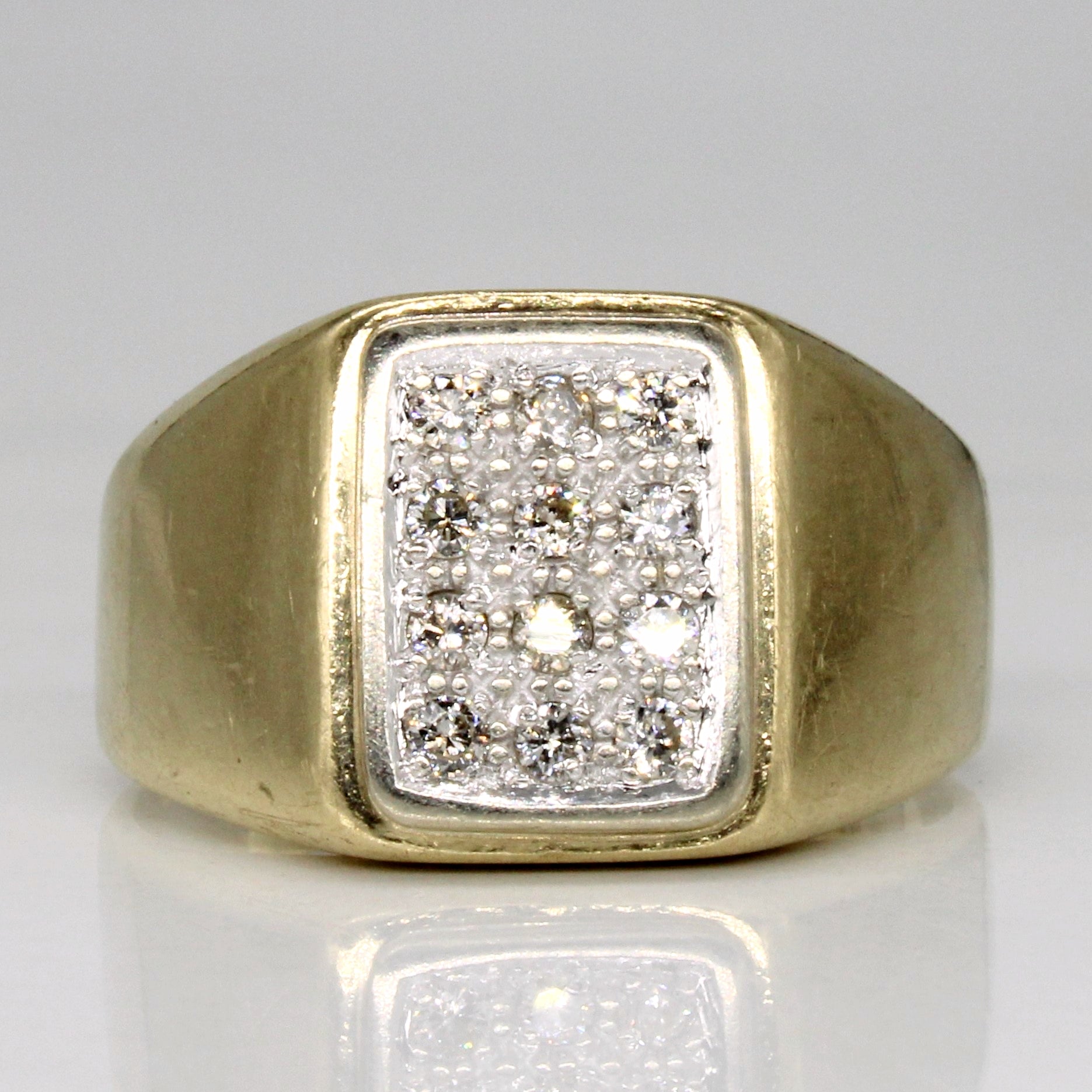 Pave Set Diamond Ring | 0.24ctw | SZ 8 |