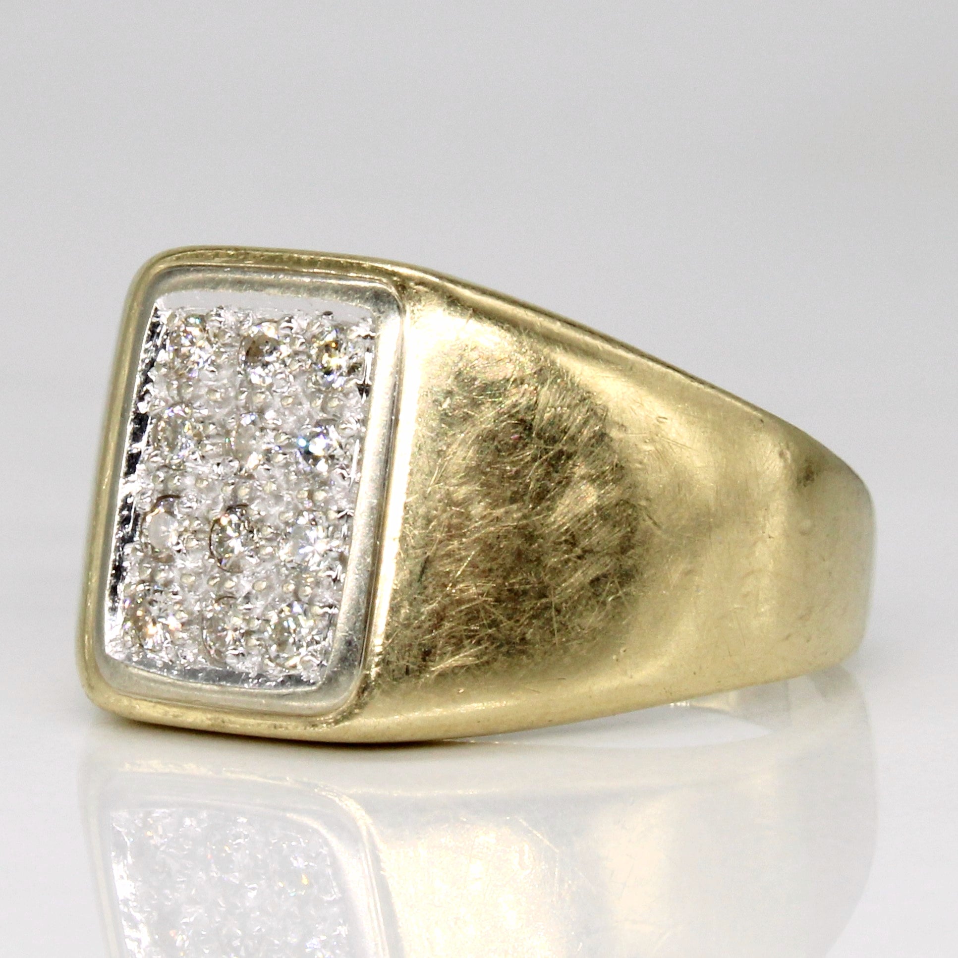 Pave Set Diamond Ring | 0.24ctw | SZ 8 |