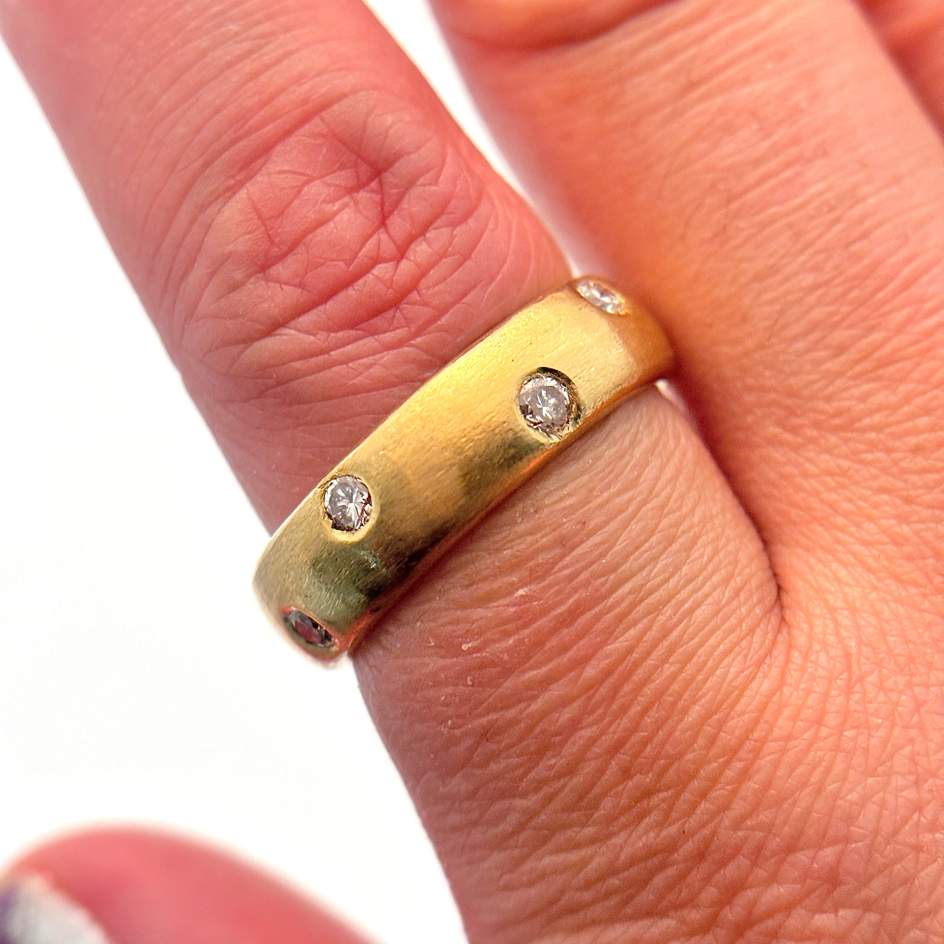 Bague en or jaune 14 carats et diamants | 0,52 ct | Taille 8,75 |