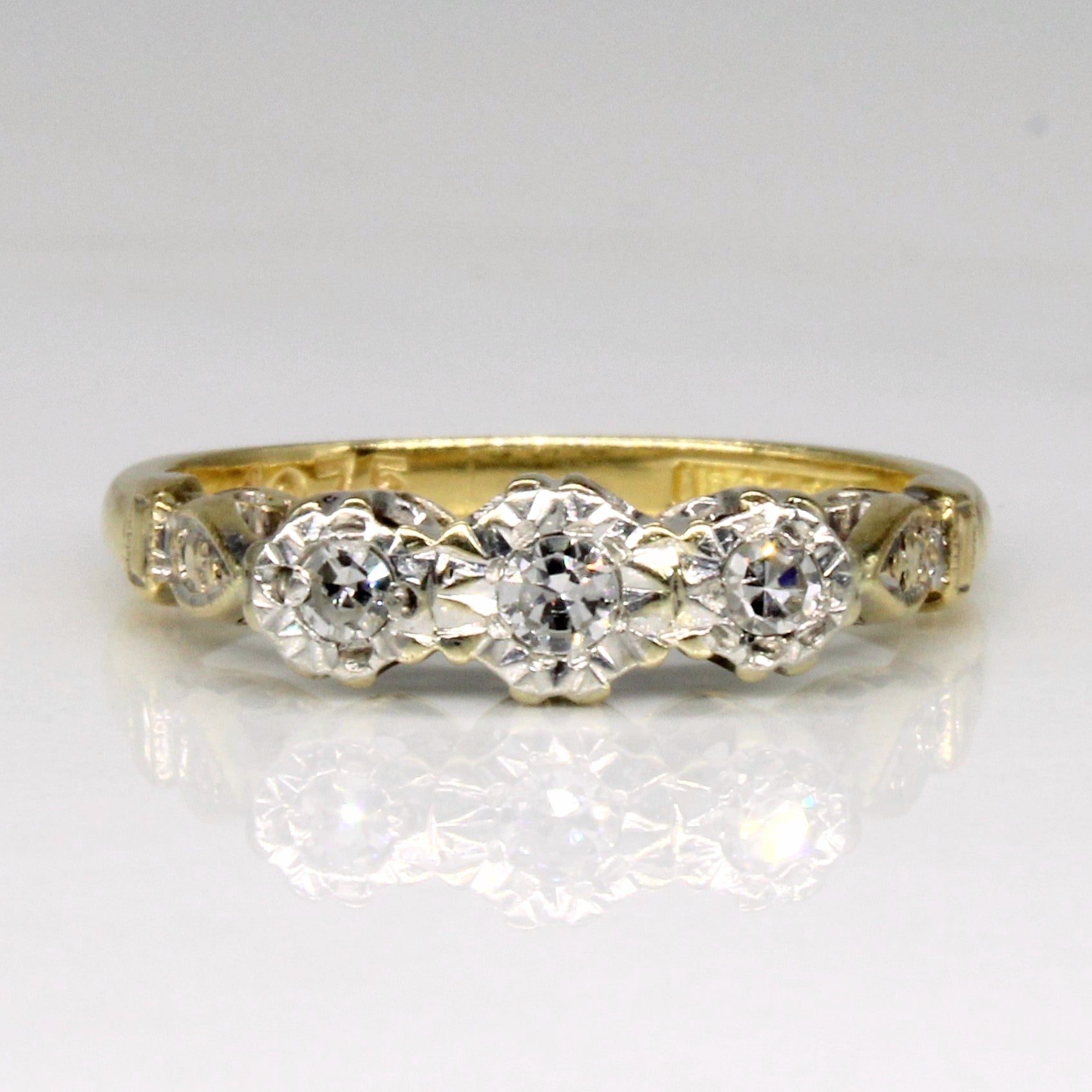 Three Stone Diamond Ring | 0.12ctw | SZ 6.5 |