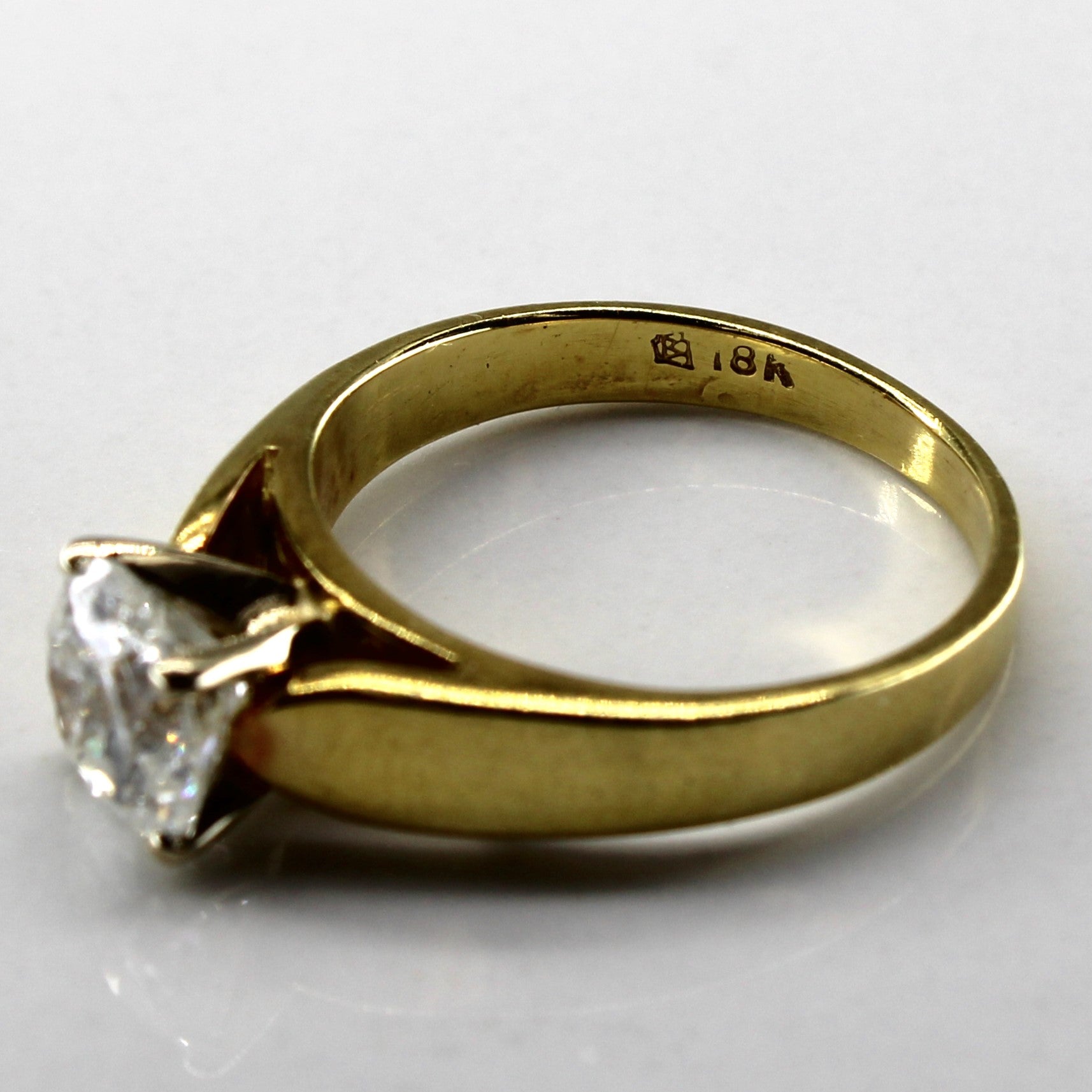 Solitaire Diamond Yellow Gold Ring | 1.12ct I2 H/I | SZ 5.5 |