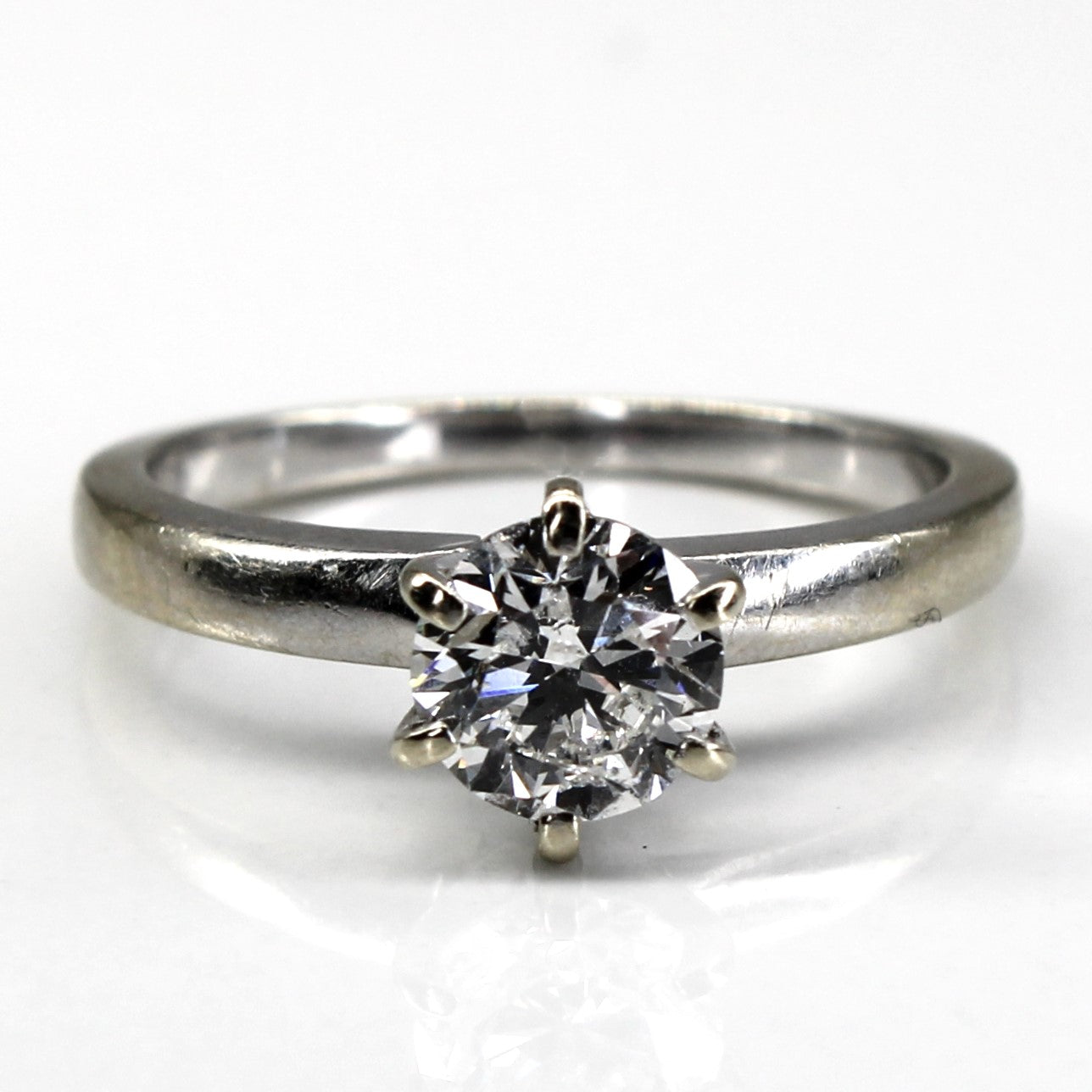 Six Prong Solitaire Diamond Engagement Ring | 0.87ct I1 H | SZ 6.5 |