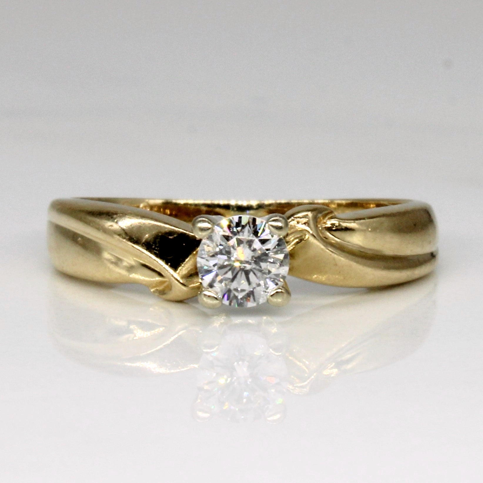 Cathedral Set Diamond Ring | 0.28ct | SZ 5.75 |