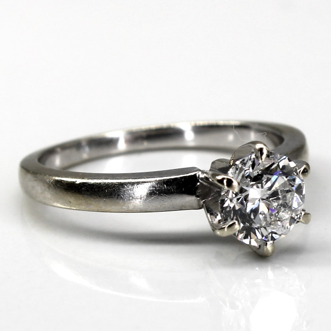 Six Prong Solitaire Diamond Engagement Ring | 0.87ct I1 H | SZ 6.5 |