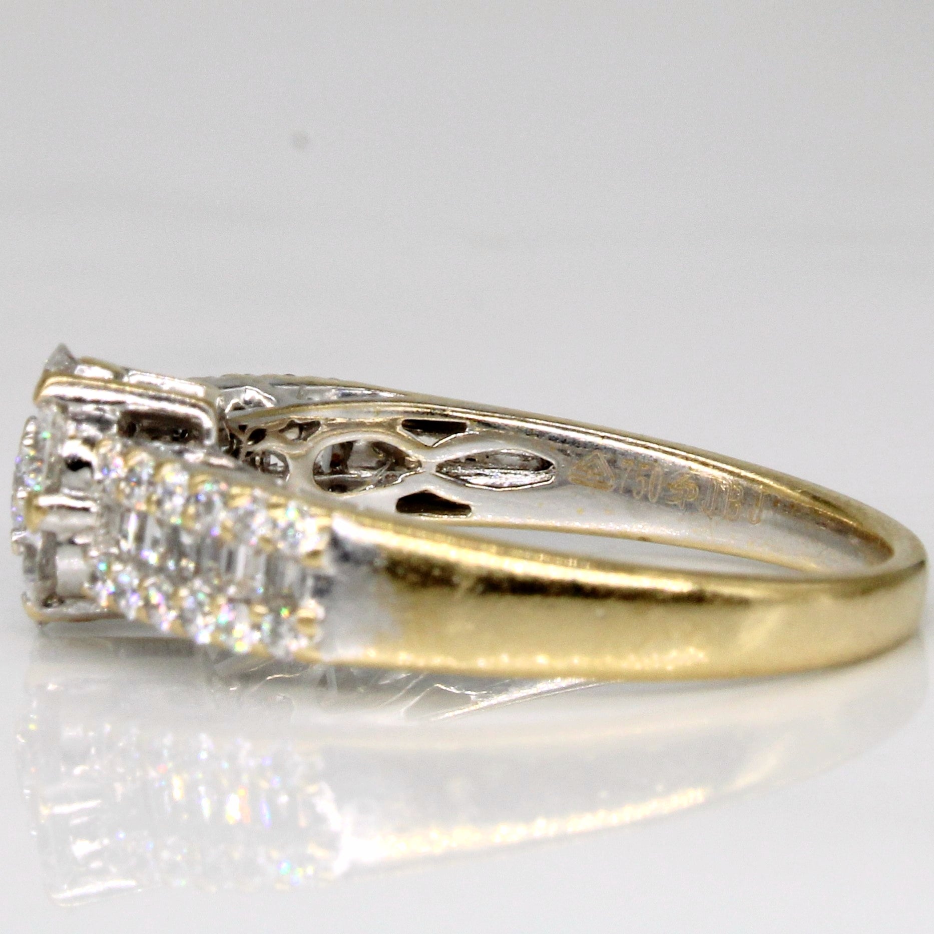 Diamond Cluster Engagement Ring | 0.71ctw | SZ 5.75 |