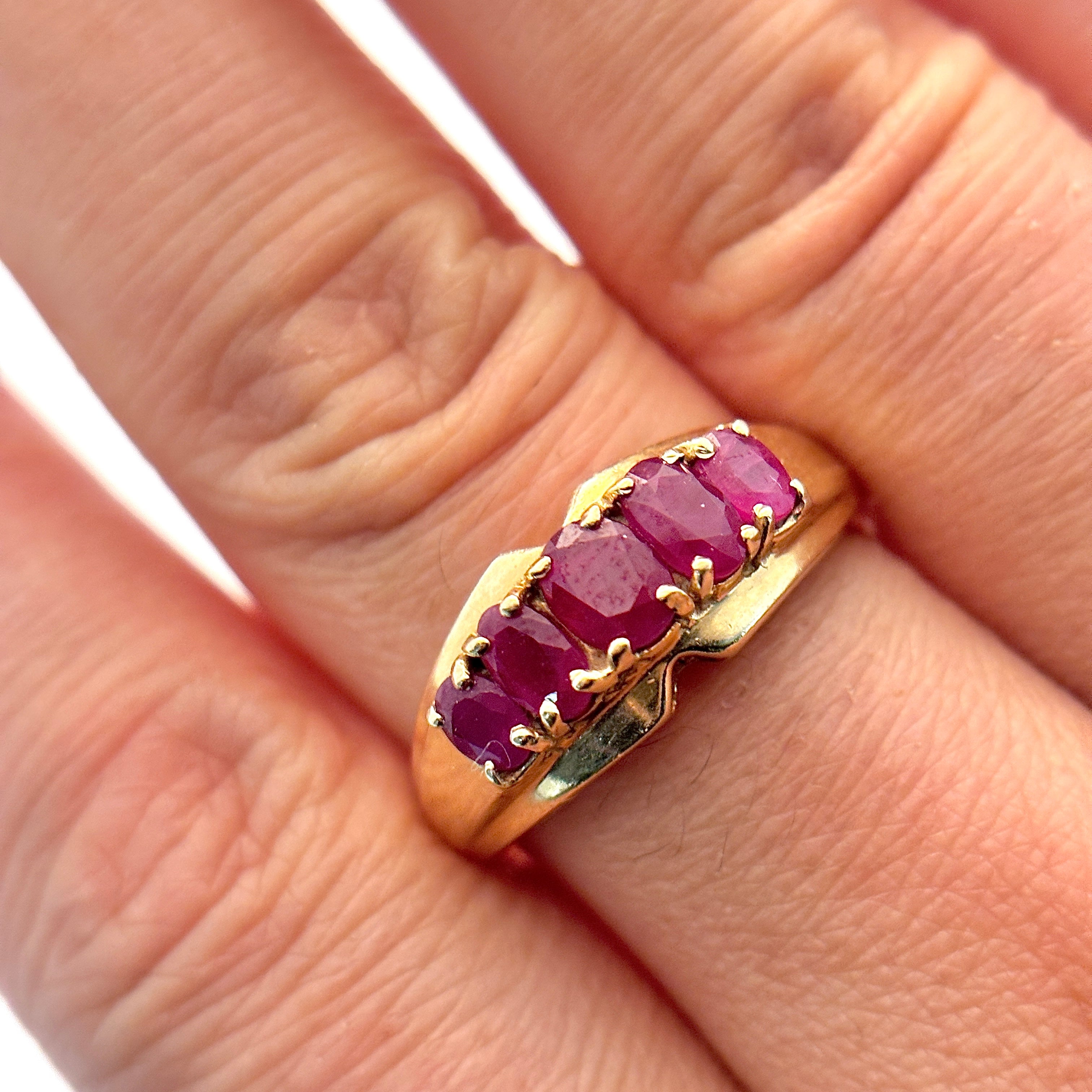 14K Ruby Cocktail Ring | 1.43ctw | SZ 8.75 |