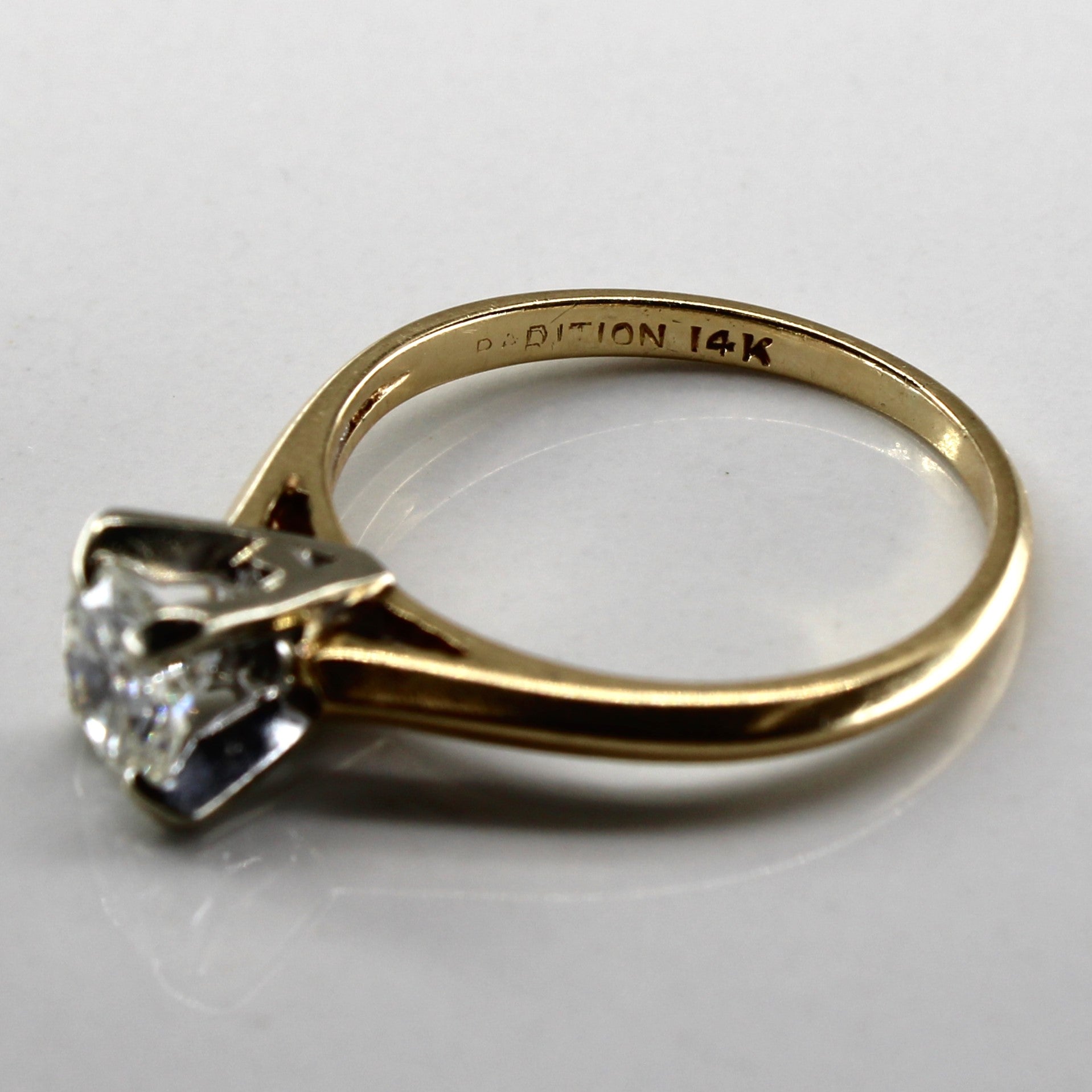 Four Prong Solitaire Diamond Ring | 0.73ct SI1 H/I | SZ 7 |