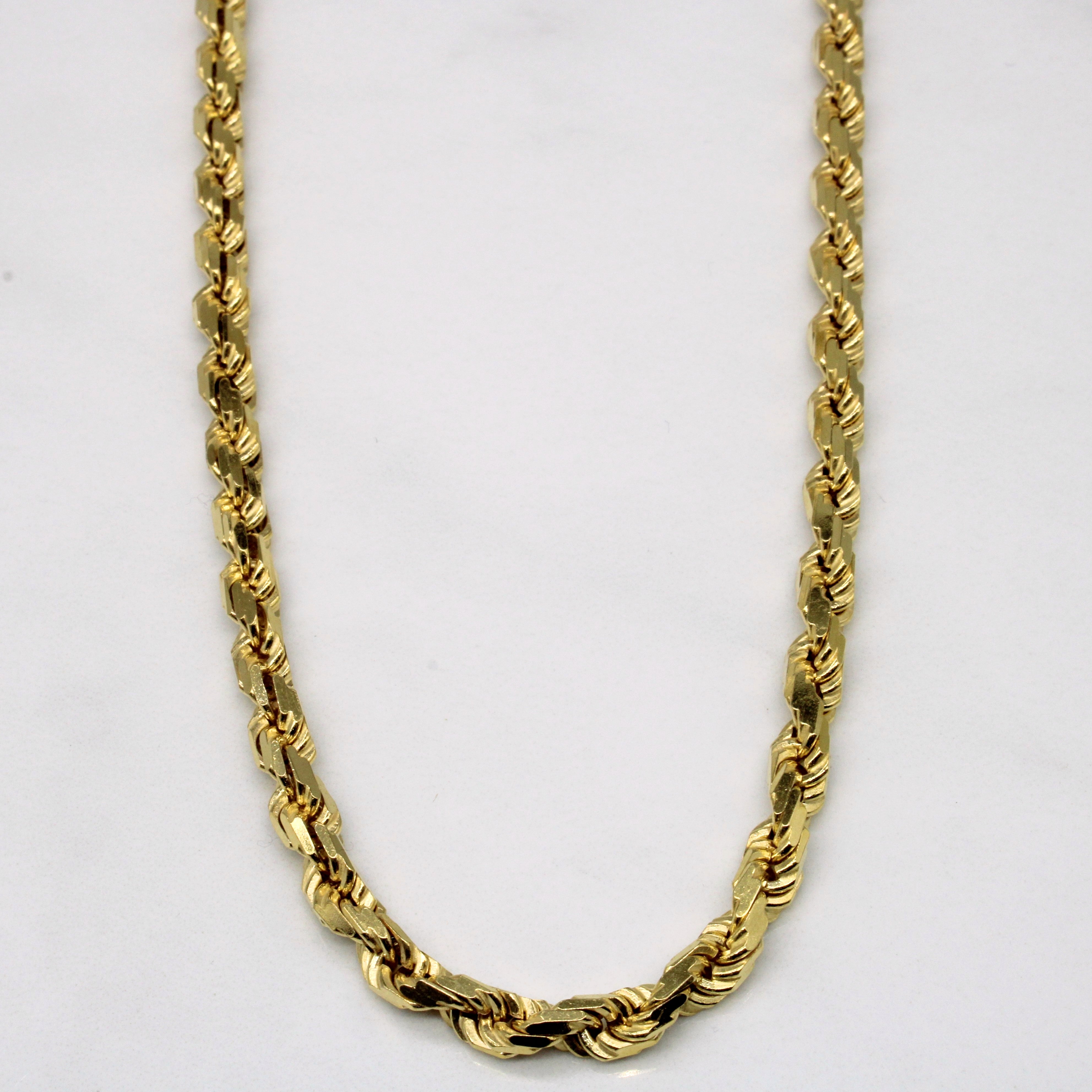 10k Yellow Gold Rope Chain | 24" |