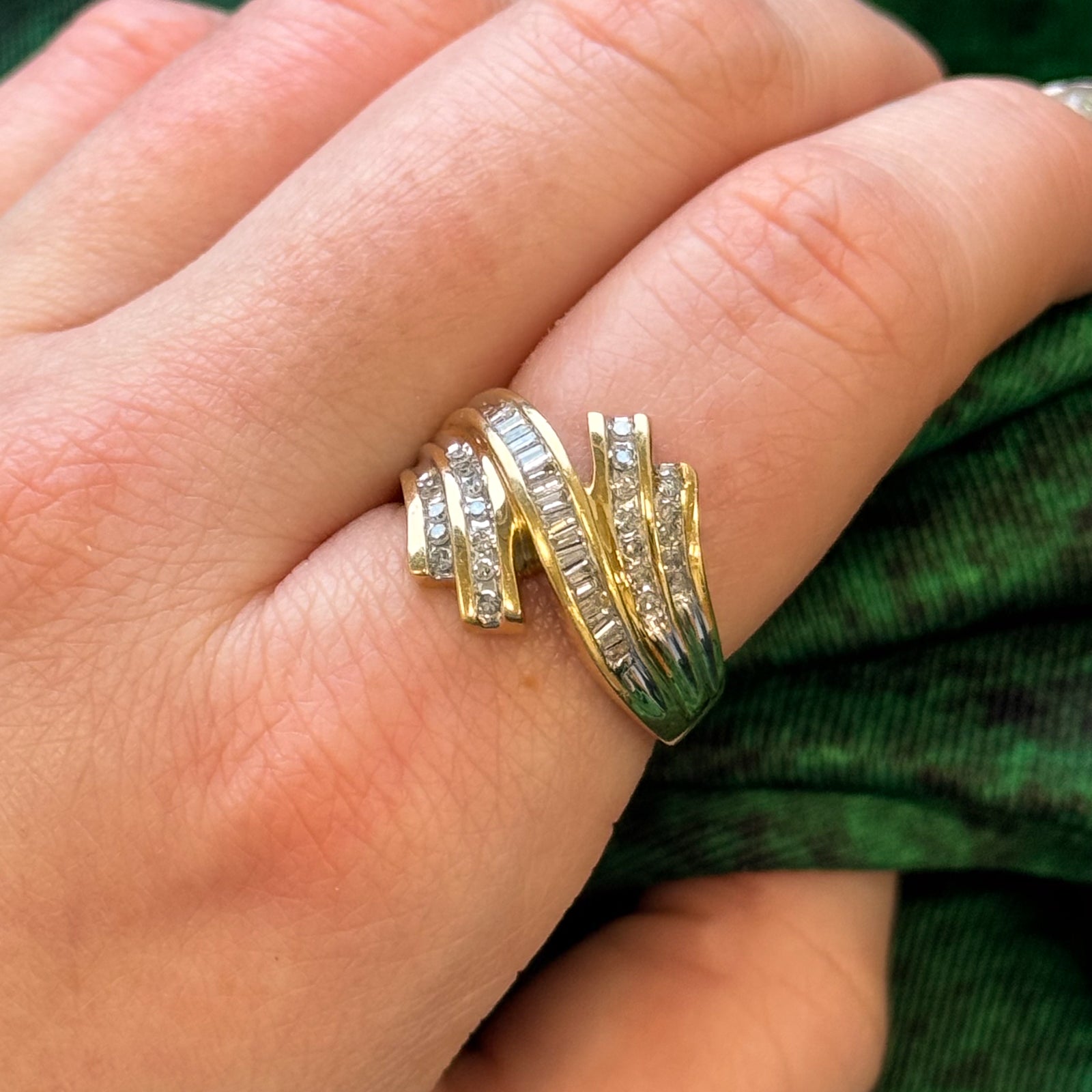 Diamond Waterfall Ring | 0.36ctw | SZ 8.25 |