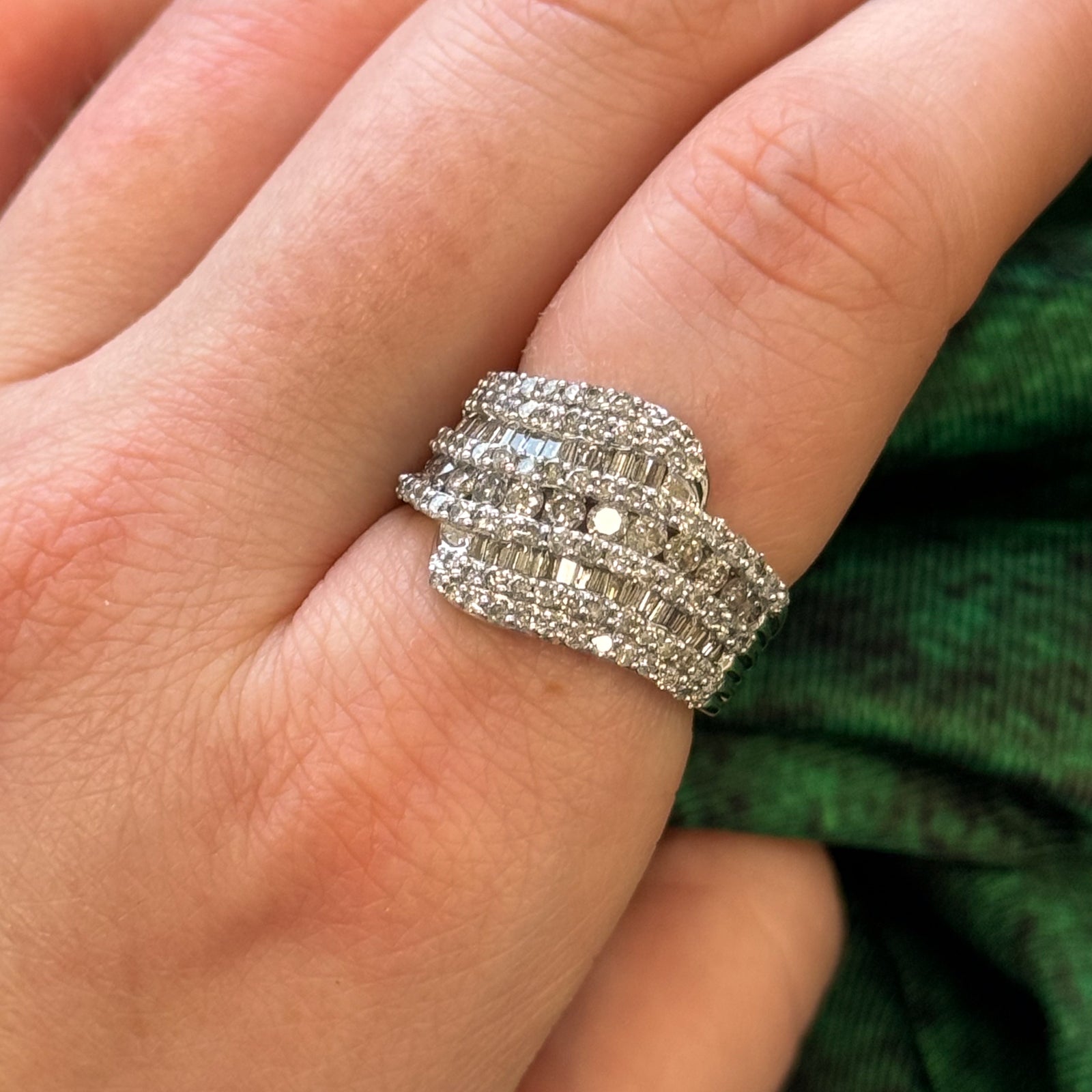 Diamond Waterfall Ring | 1.85ctw | SZ 7.25 |