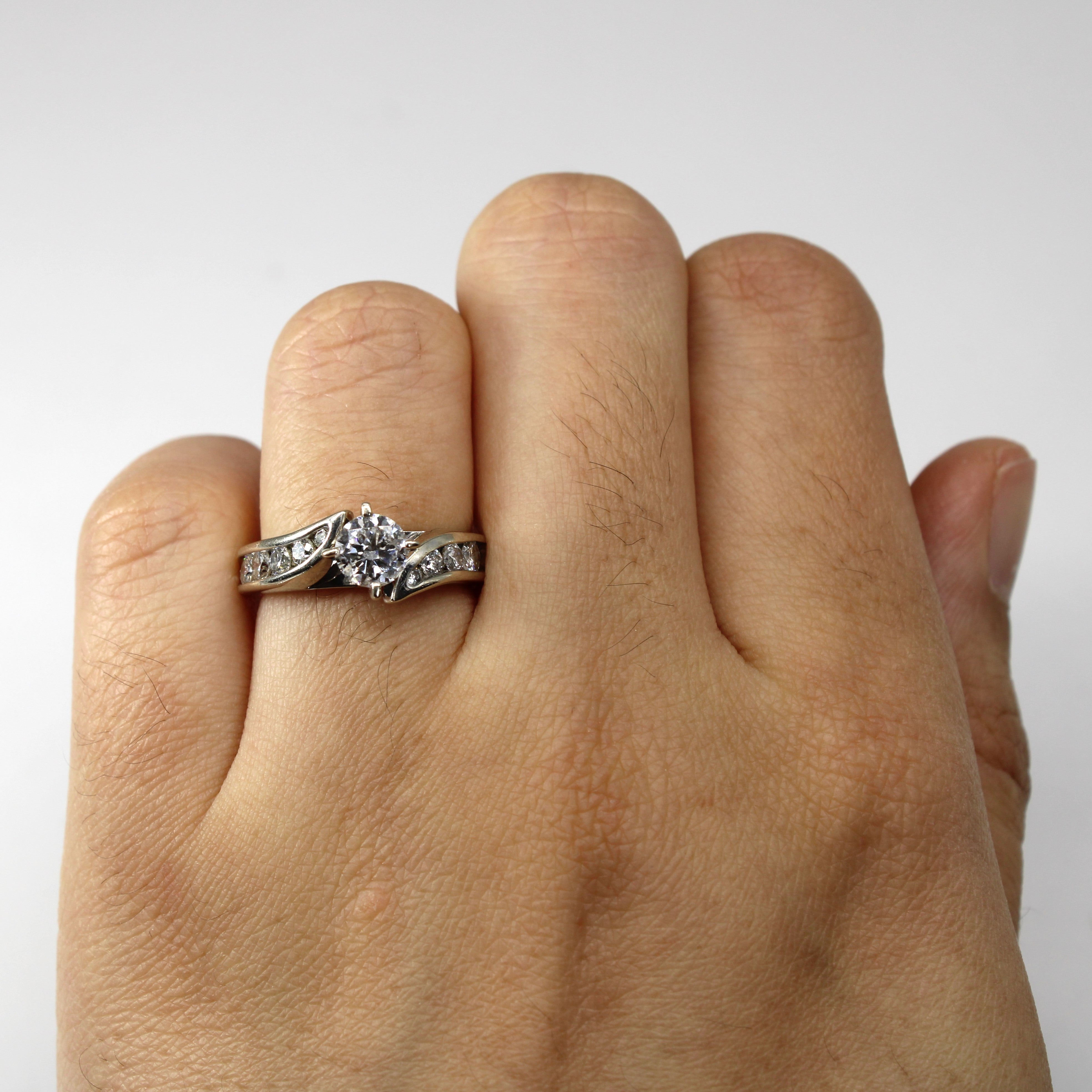 Bypass Diamond Engagement Ring | 1.35ctw SI2/I1 F/G | SZ 4.75 |