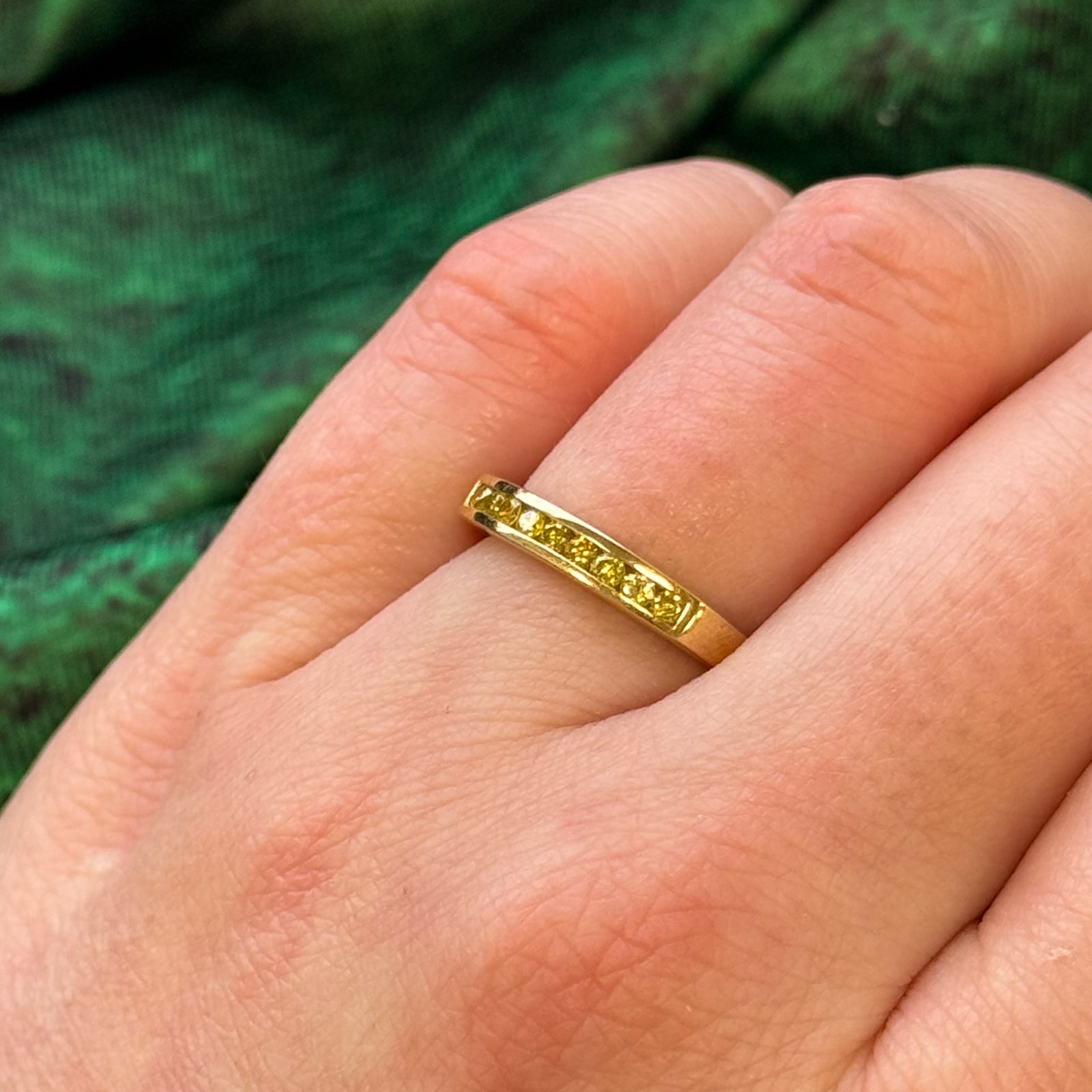 Channel Set Treated Yellow Diamond Ring | 0.22ctw | SZ 6 |