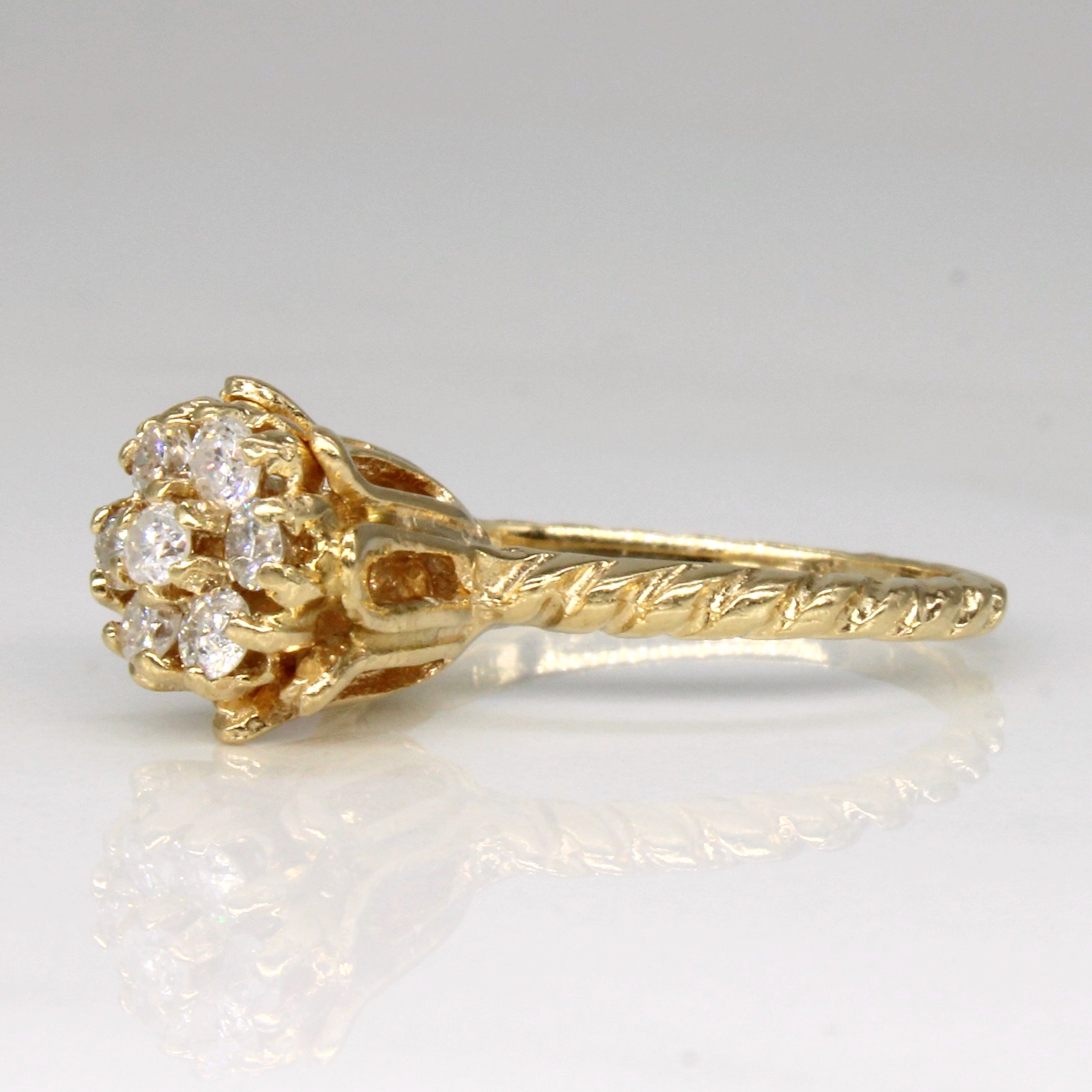 High Set Cluster Diamond Ring | 0.28ctw | SZ 6.25 |