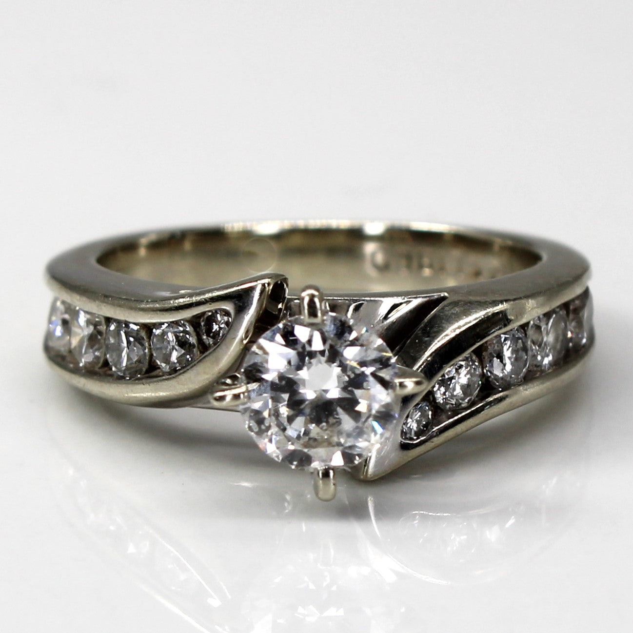 Bypass Diamond Engagement Ring | 1.35ctw SI2/I1 F/G | SZ 4.75 |