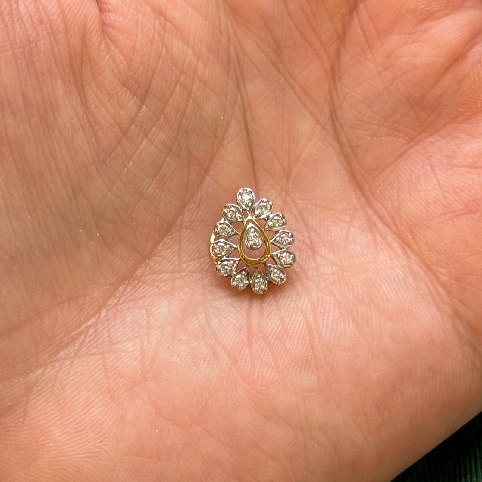 Diamond Cluster Pear Shaped Pendant | 0.09ctw |
