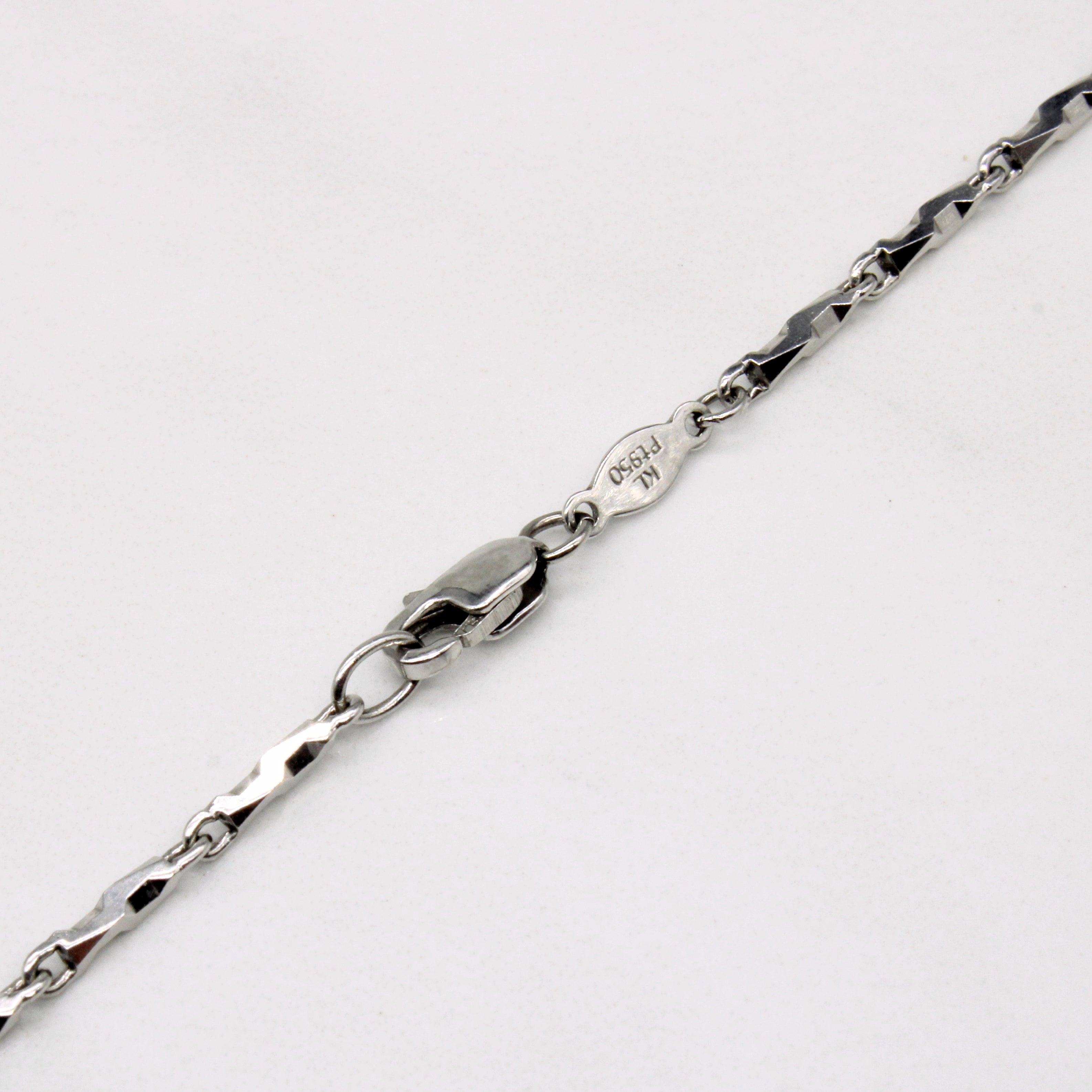 Platinum Bar Link Chain | 20" |