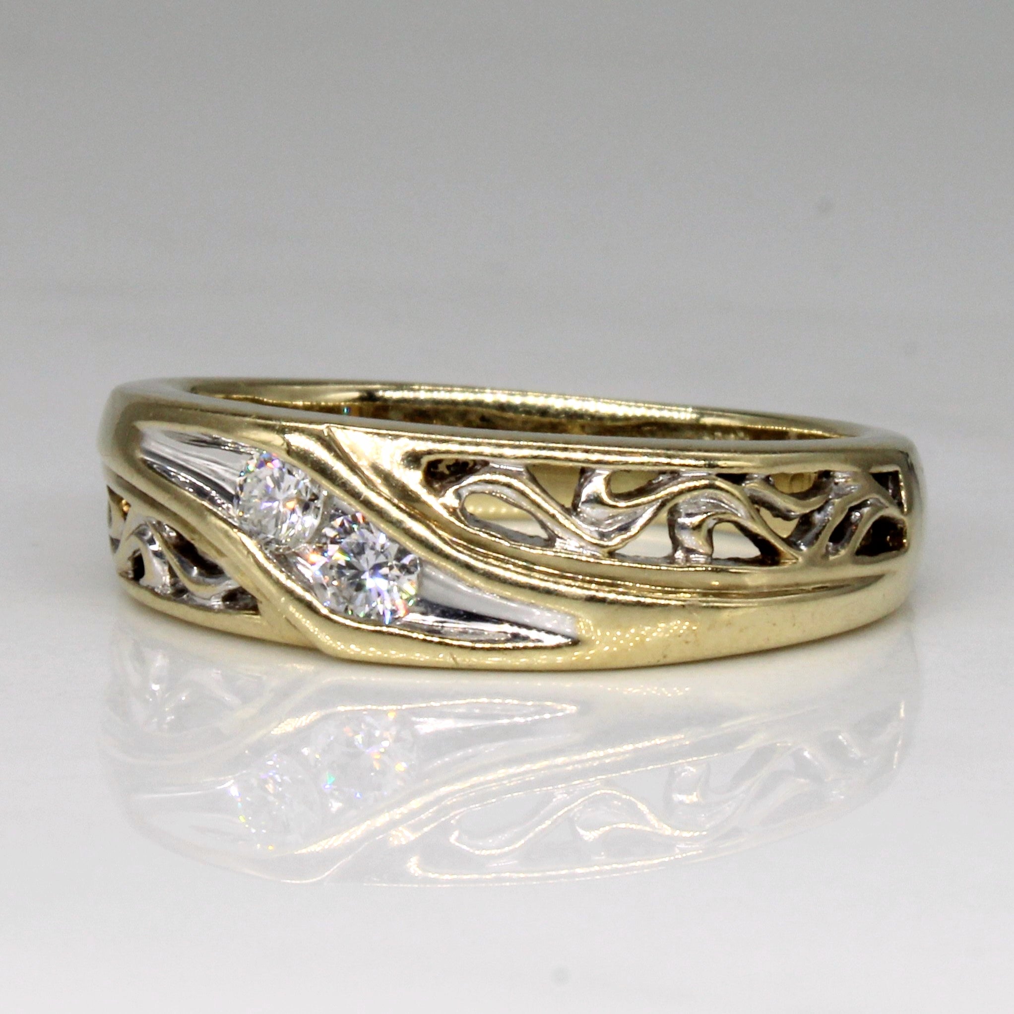 Diamond Waterfall Ring | 0.22ctw | SZ 9 |