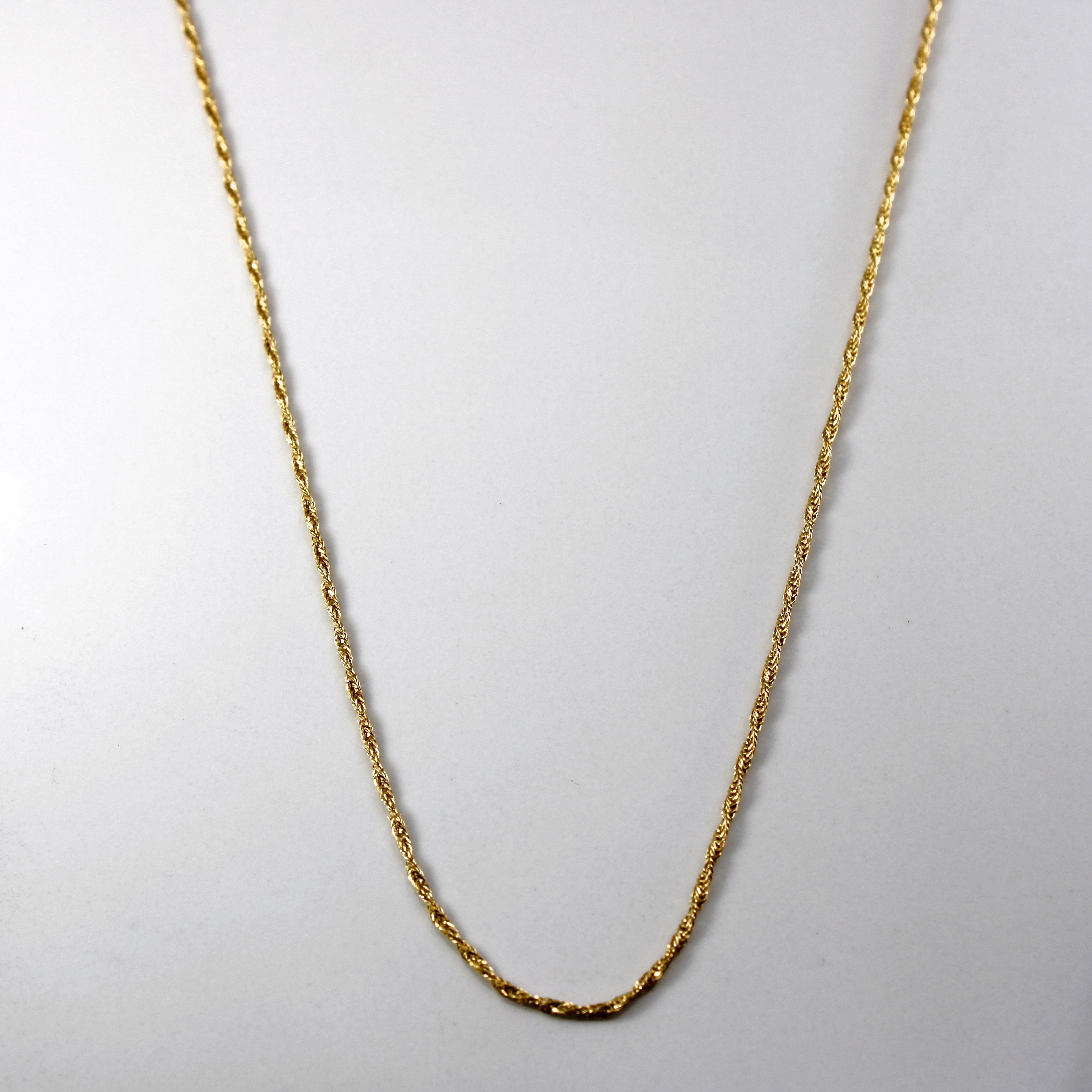 Yellow Gold Twisted Wheat Chain 24" 100 Ways