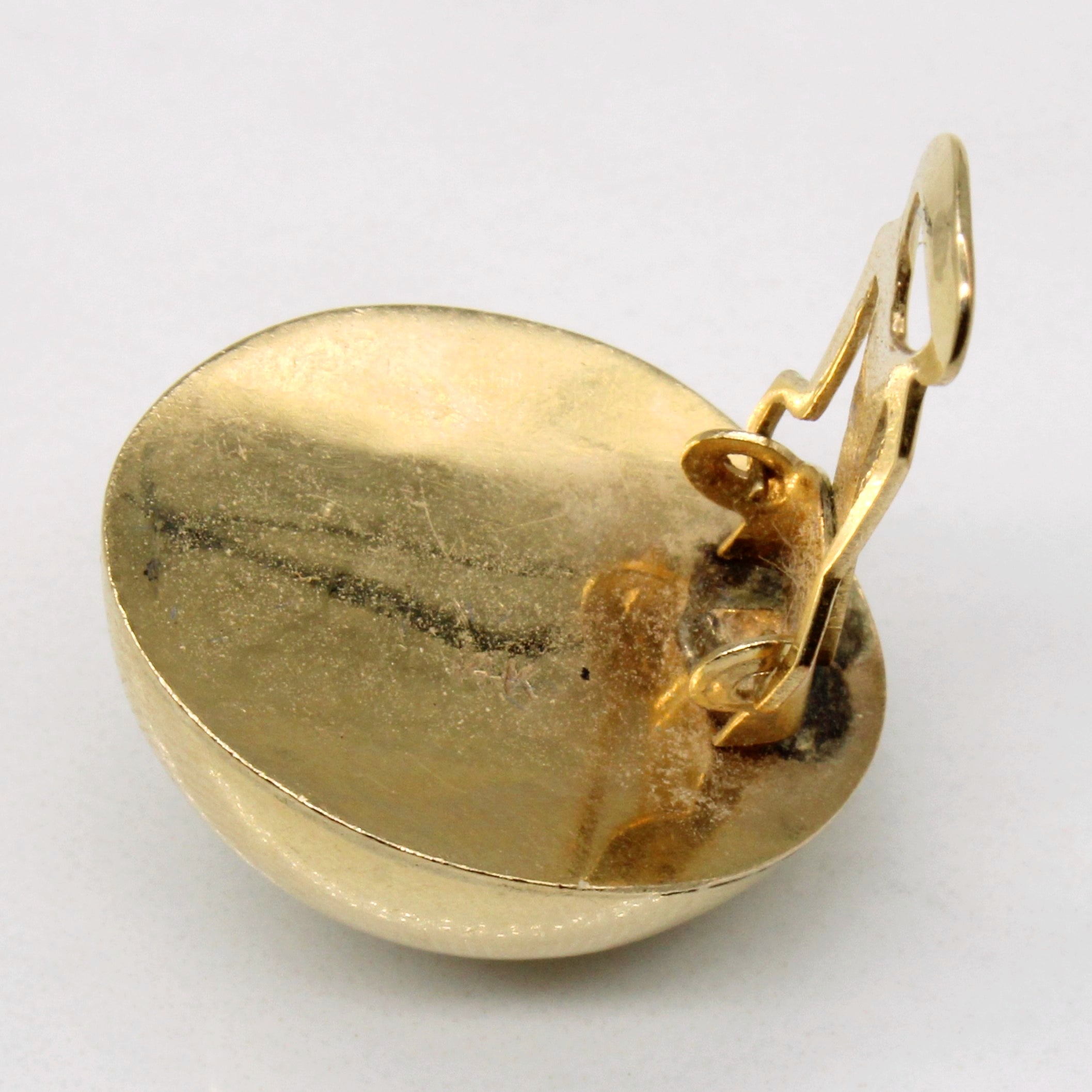 14k Yellow Gold Clip On Earrings