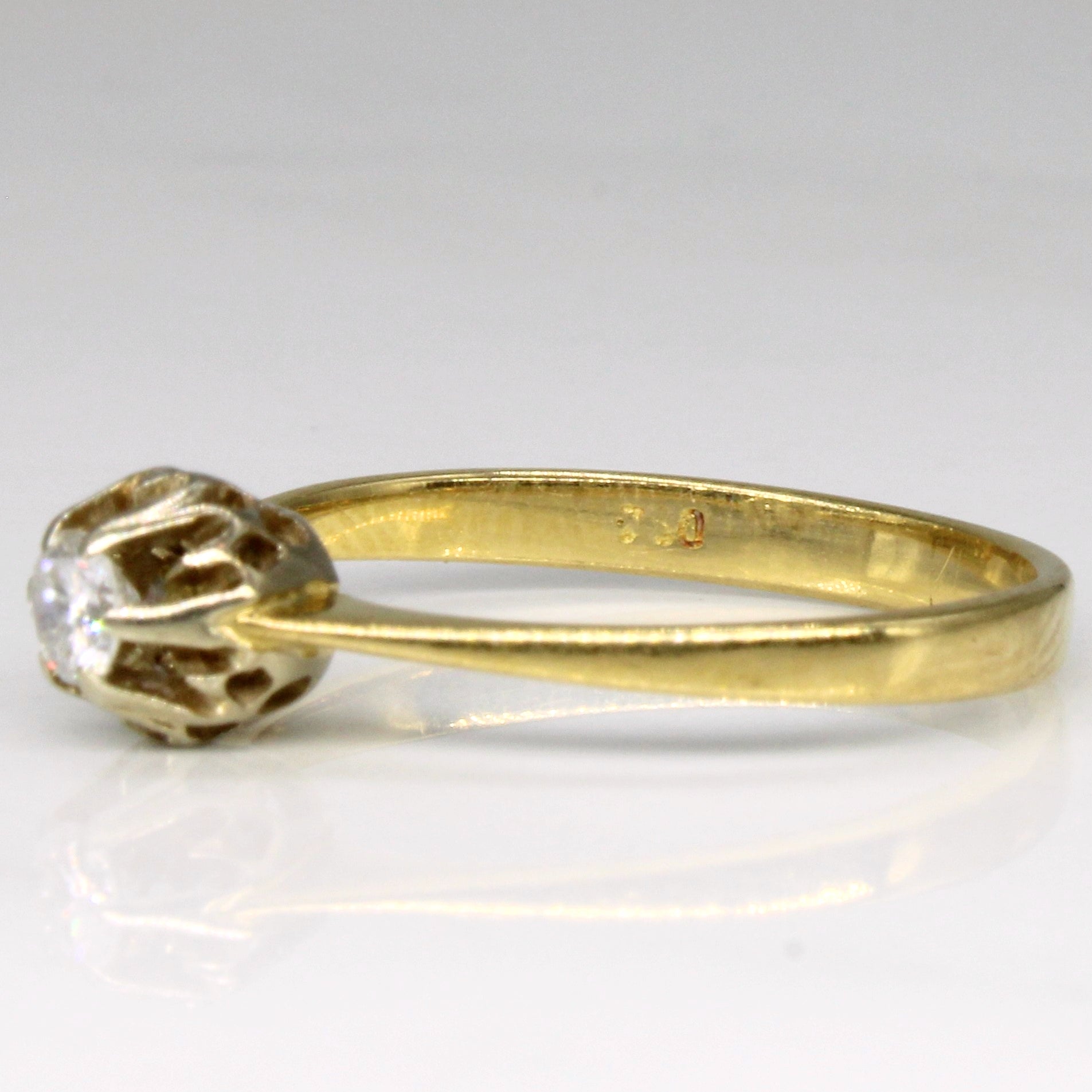 Solitaire Diamond Ring | 0.13ct | SZ 6.75 |