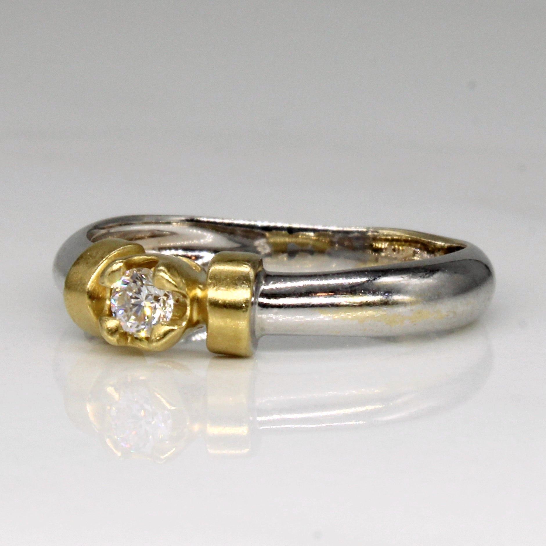 Diamond Solitaire Set Ring | 0.12ct | SZ 7.5 |