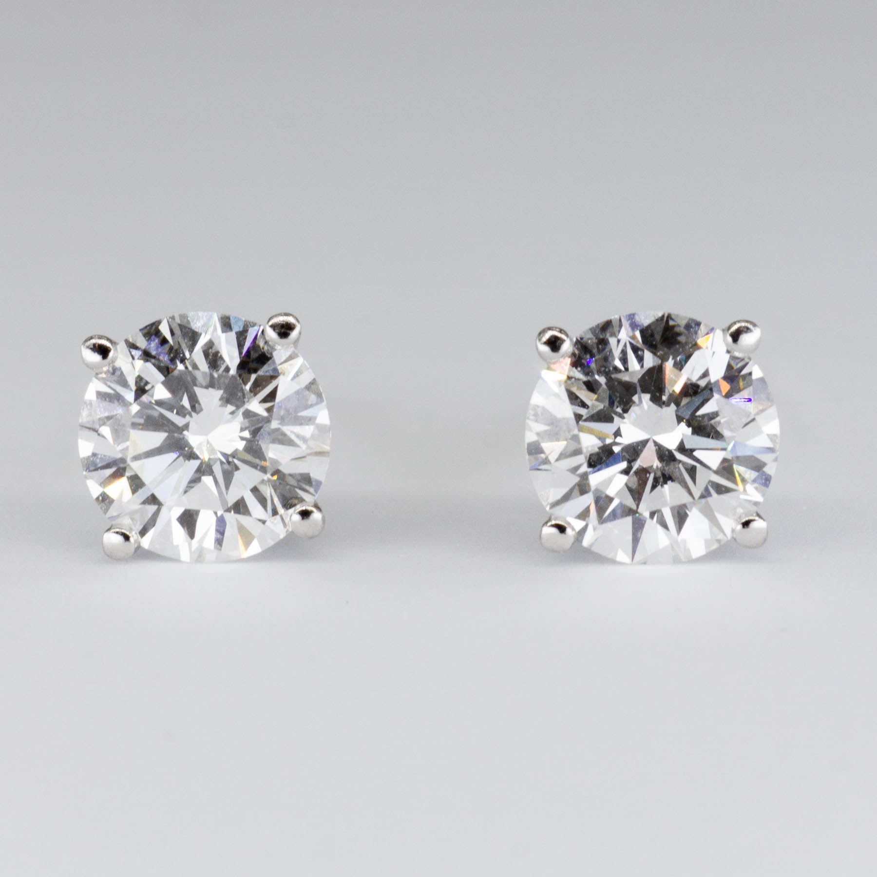 Platinum Diamond Stud Earrings | 2.10ctw |