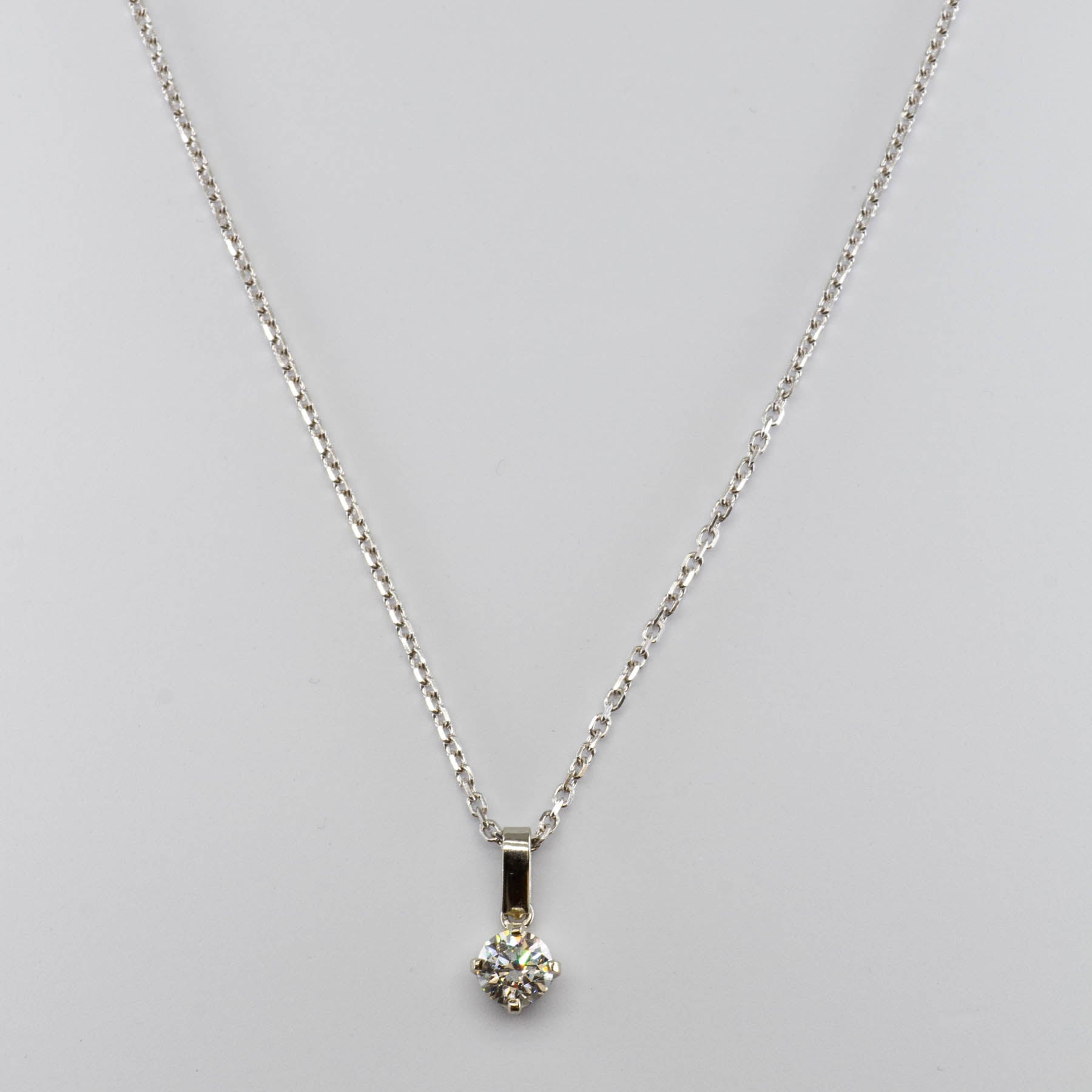 Solitaire Diamond Pendant Necklace | 1.00ct VS2 G | 20"|