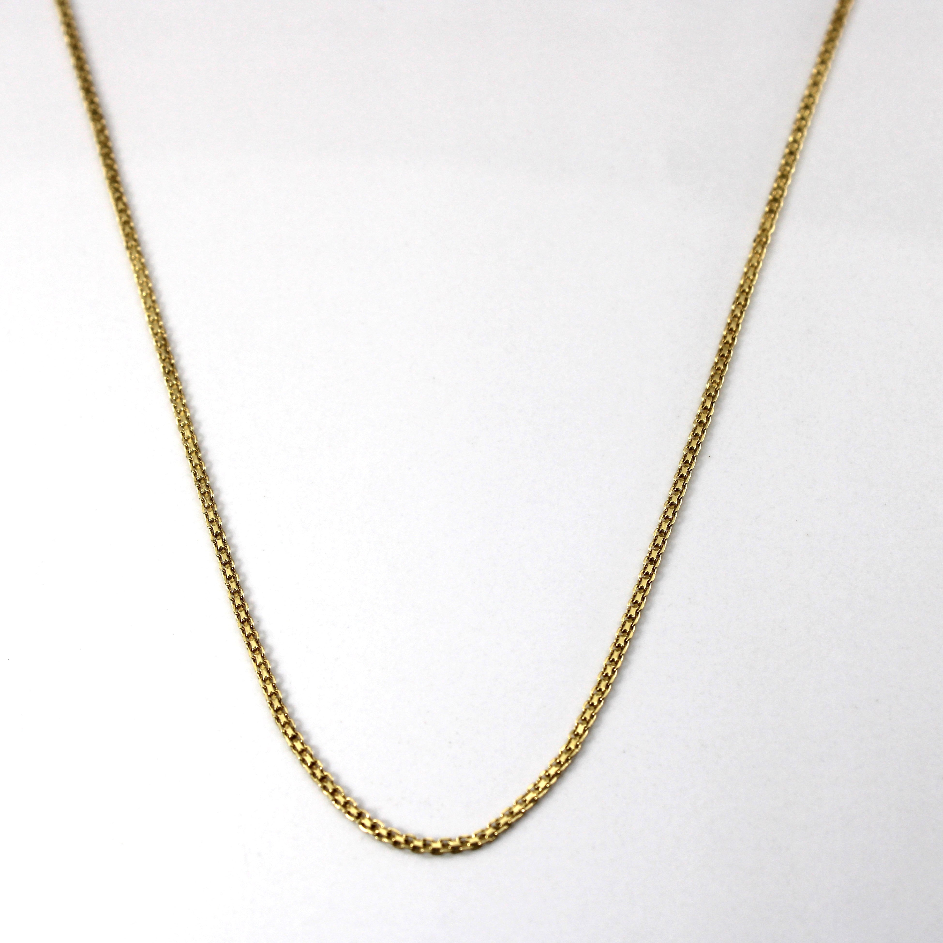 Italian Yellow Gold Bismark Chain | 17"|
