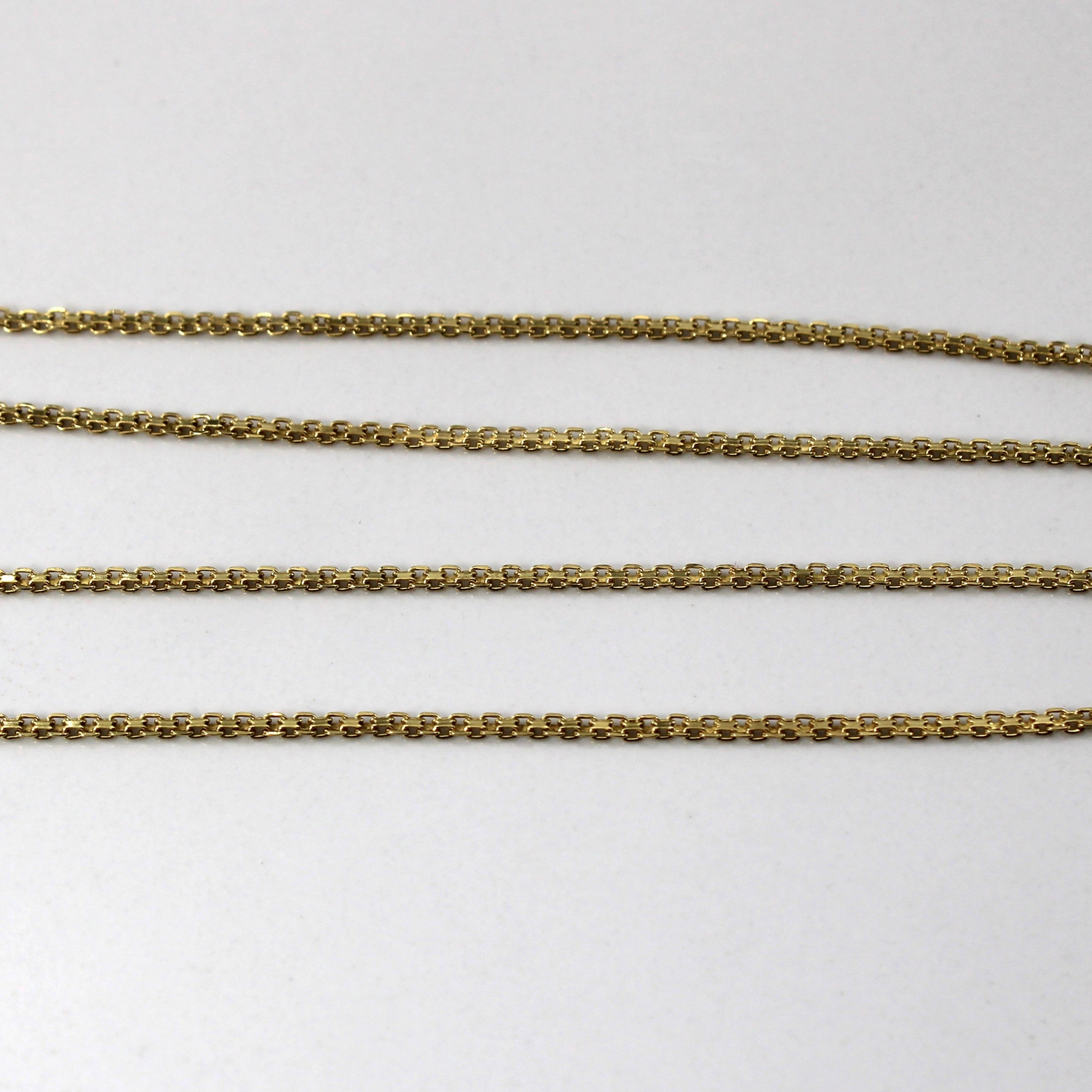 Italian Yellow Gold Bismark Chain | 17"|