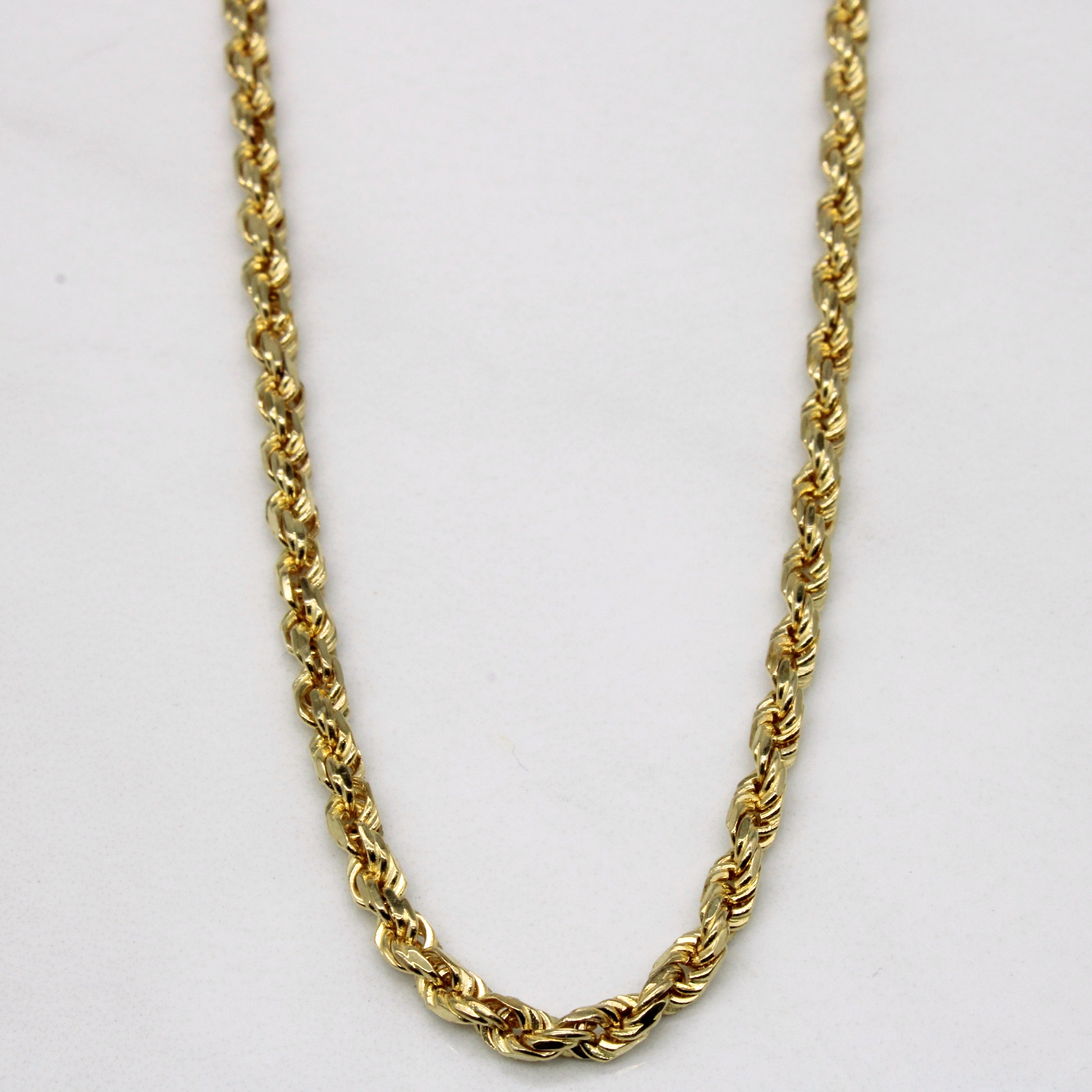 14k Yellow Gold Rope Chain | 18" |