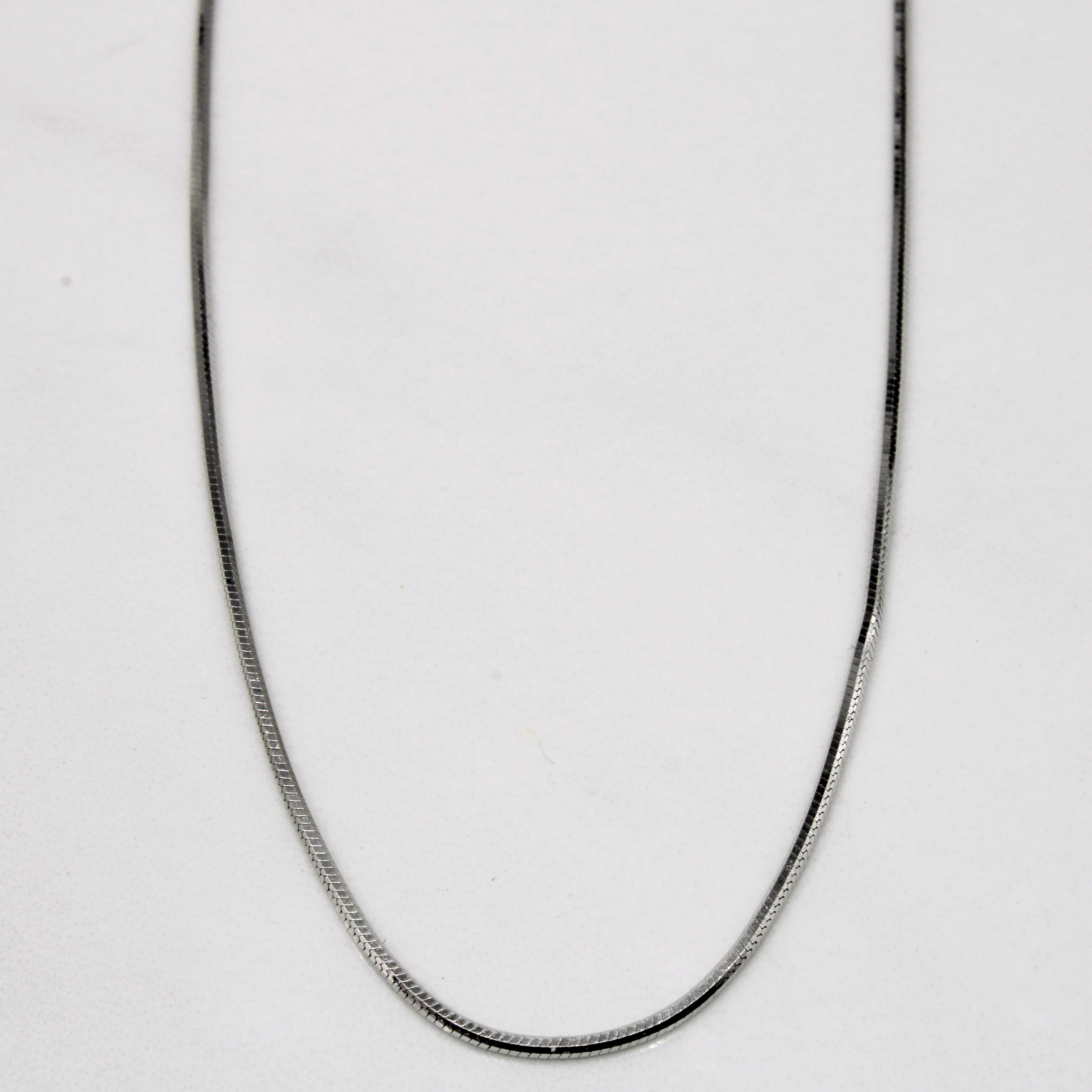 18k White Gold Chain | 18" |