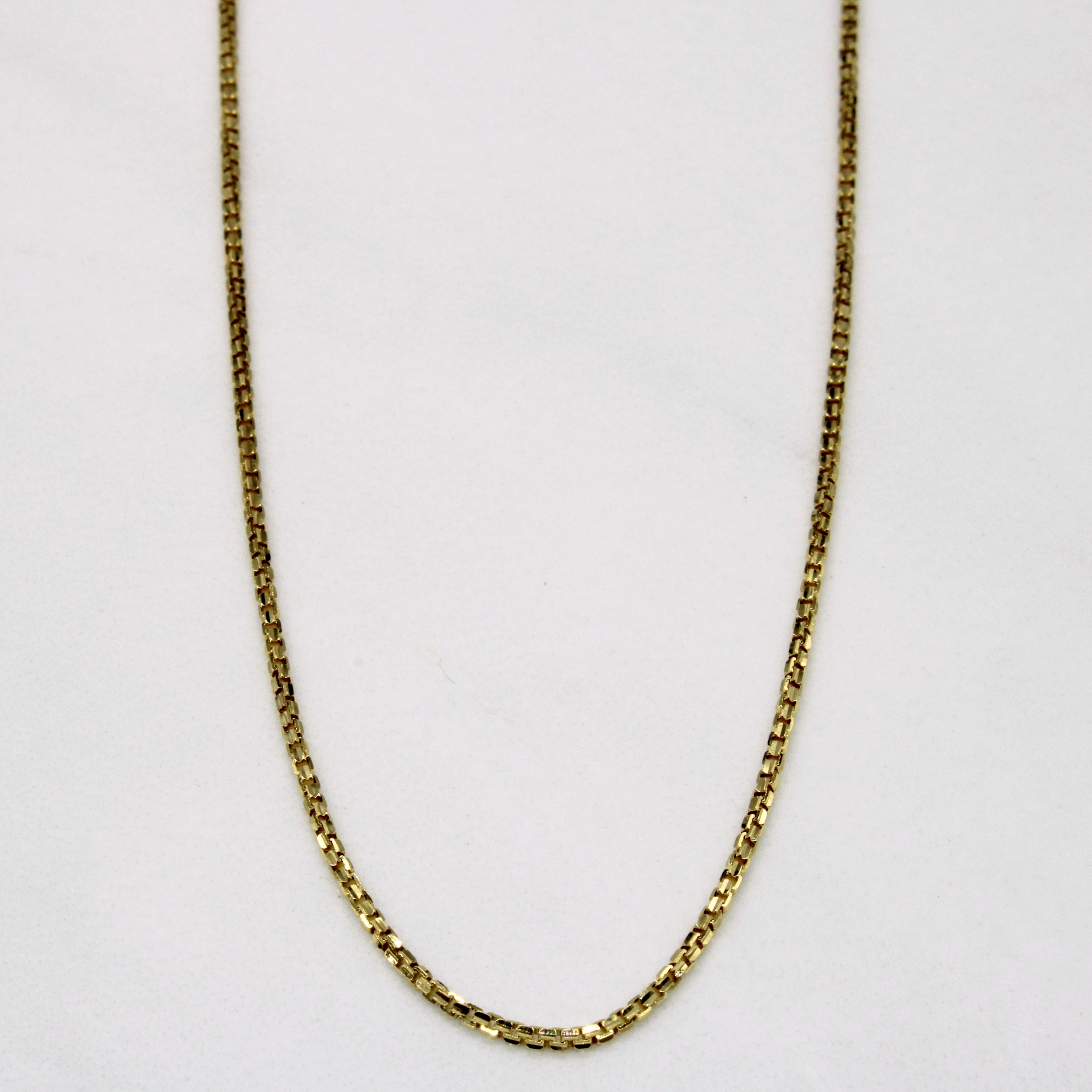 18k Yellow Gold Box Link Chain | 18" |