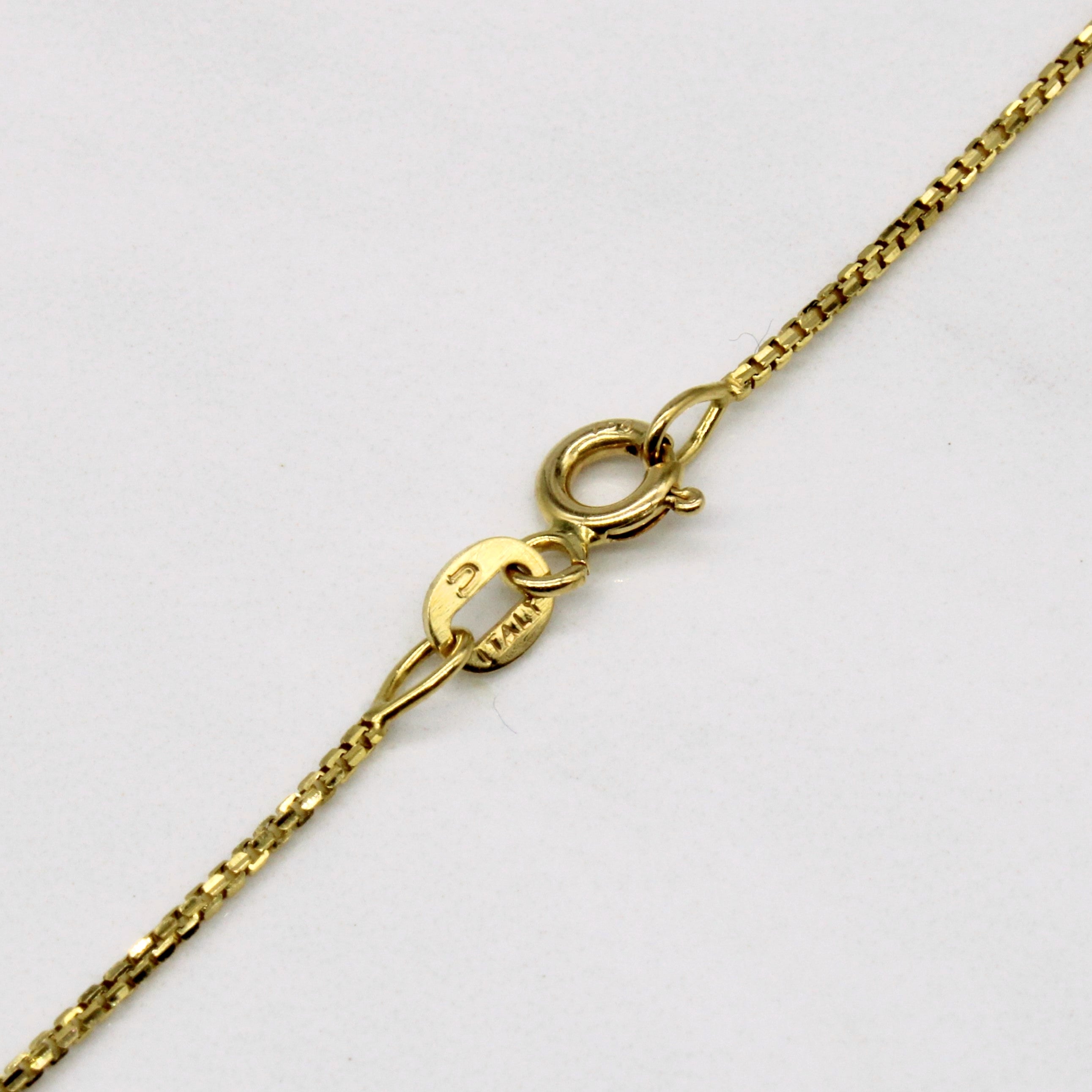 18k Yellow Gold Box Link Chain | 18" |