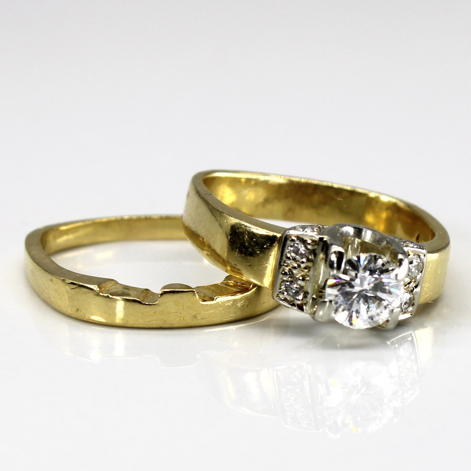 Diamond with Accents Engagement Ring Set | 0.73ctw SI2 H/I | SZ 6.75 |