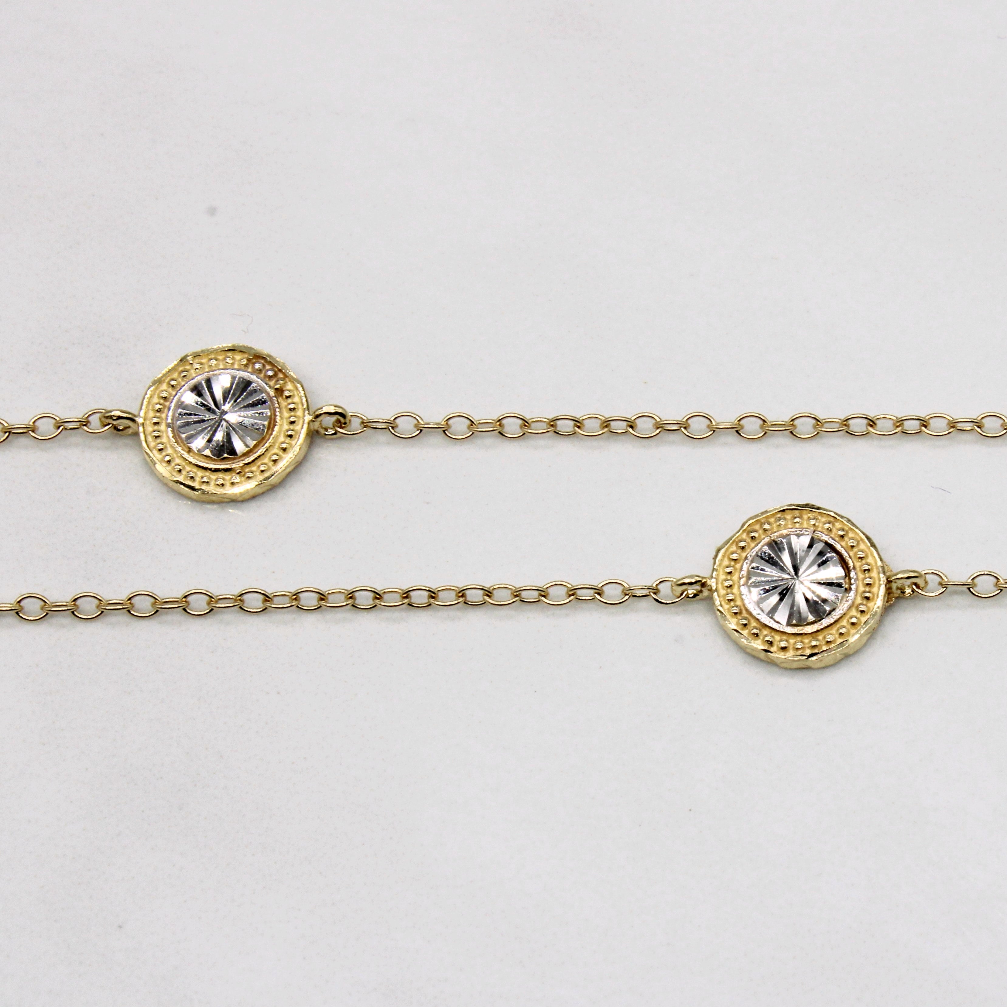 14k Two Tone Gold Necklace | 36" |