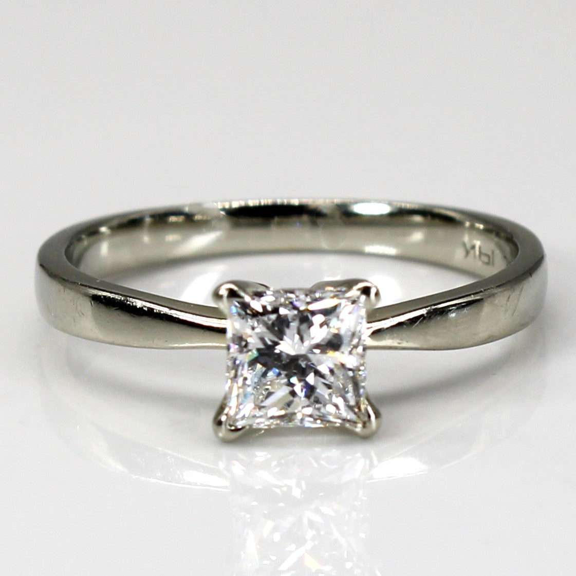 Solitaire Princess Diamond Engagement Ring | 0.67ct SI1 G/H | SZ 5.5 |