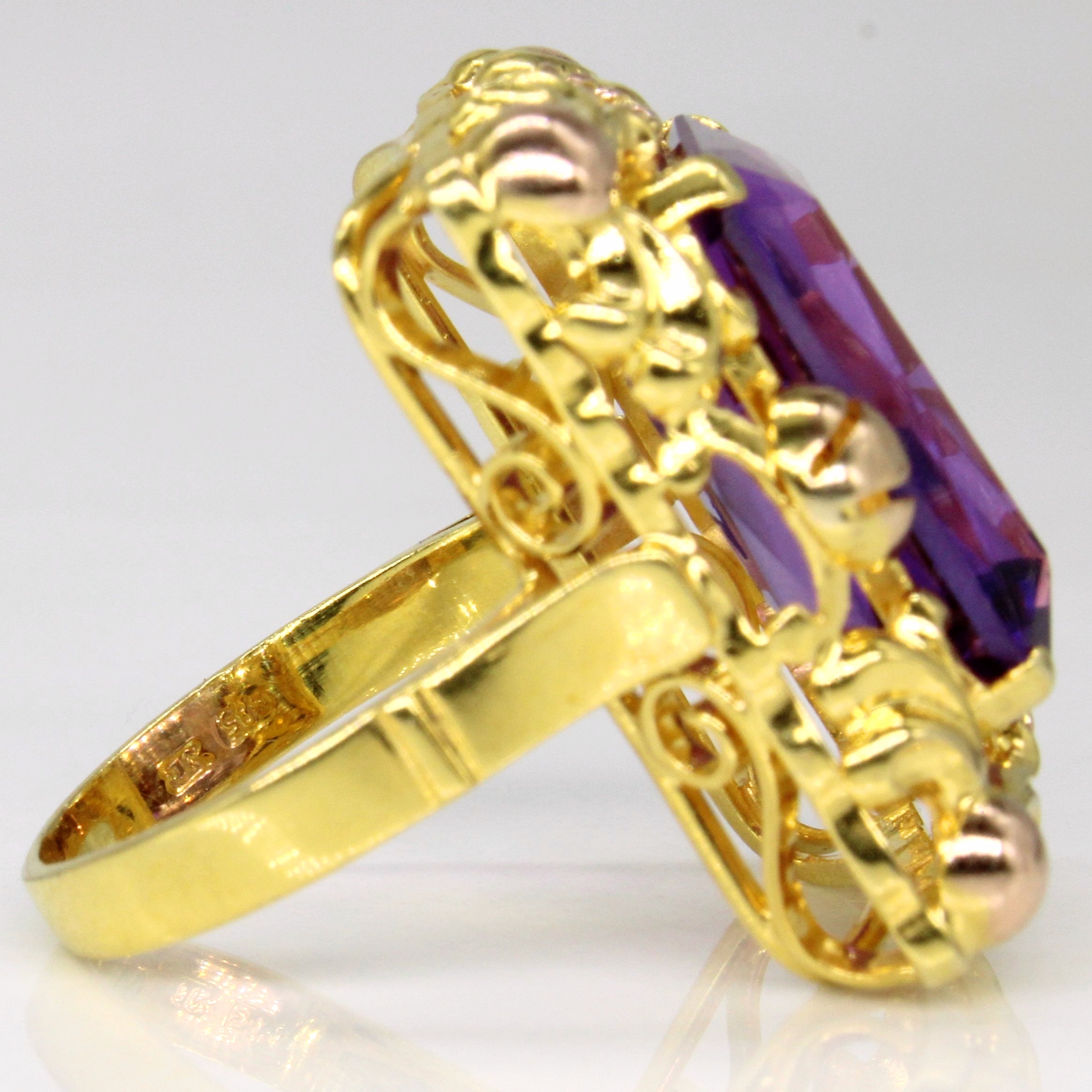 Synthetic Sapphire Cocktail Ring | 11.00ct | SZ 6 |