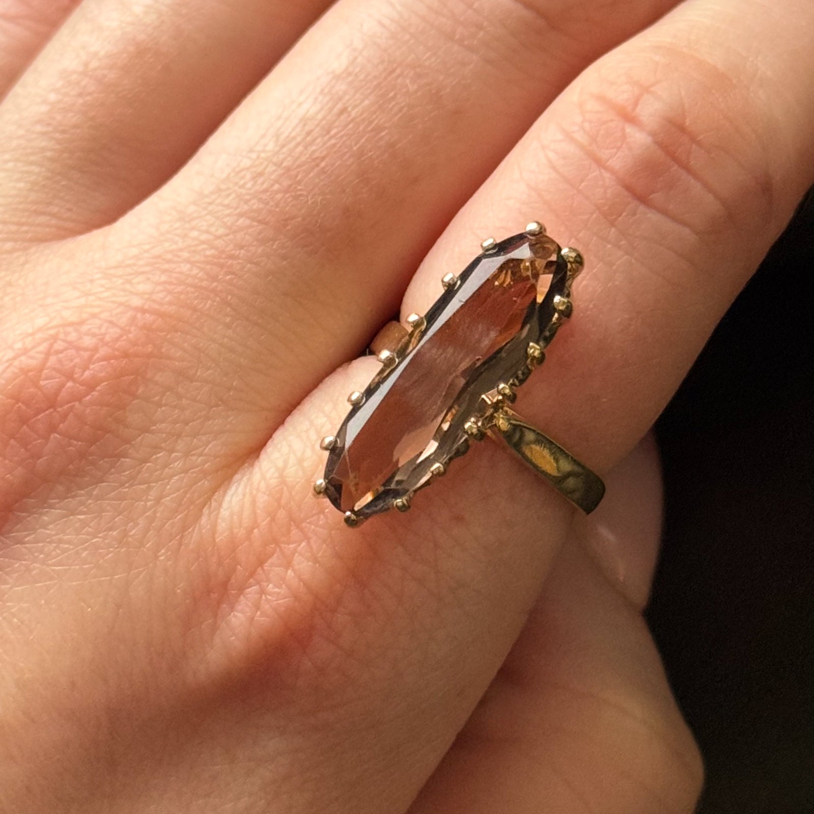 Smoky Quartz Cocktail Ring | 6.00ct | SZ 7.75 |