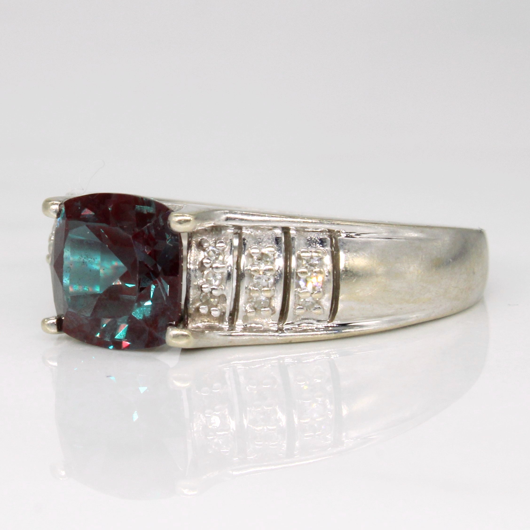Synthetic Alexandrite & Diamond Cocktail Ring | 2.00ct, 0.09ctw | SZ 7.75 |