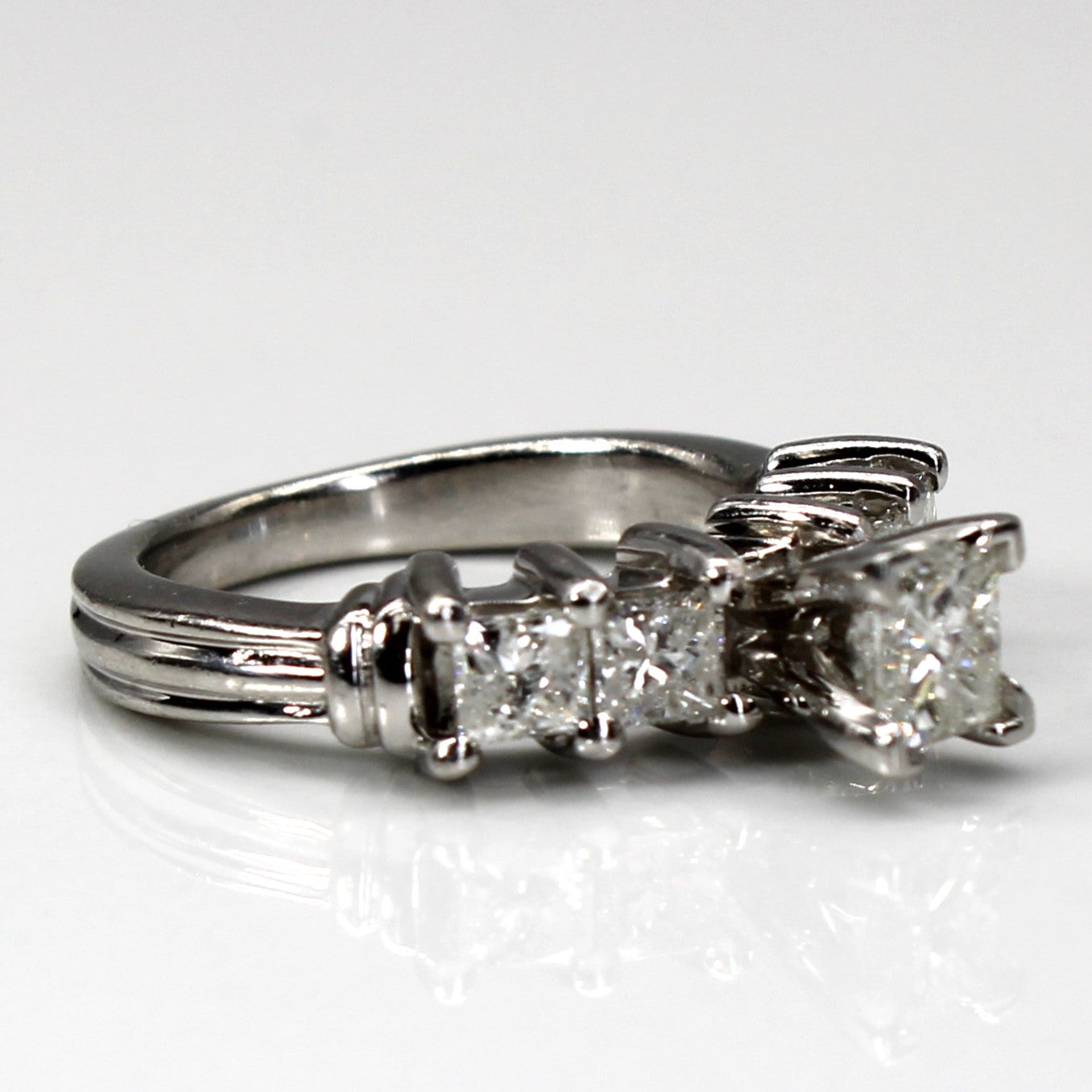 High Set Princess Diamond Engagement Ring | 1.30ctw I2 H/I | SZ 5.25 |