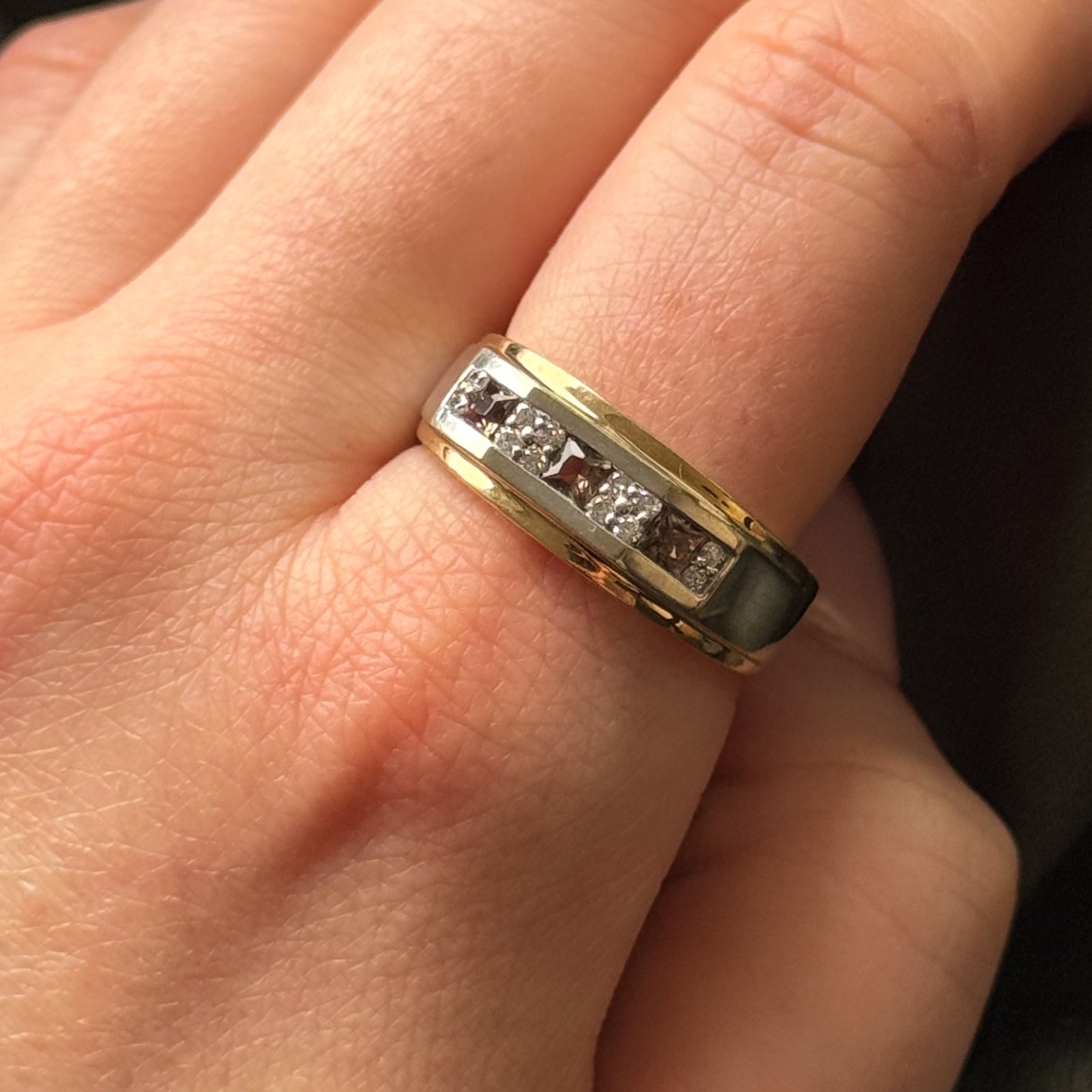 Smoky Quartz & Diamond Ring | 0.30ct, 0.18ctw | SZ 10.5 |