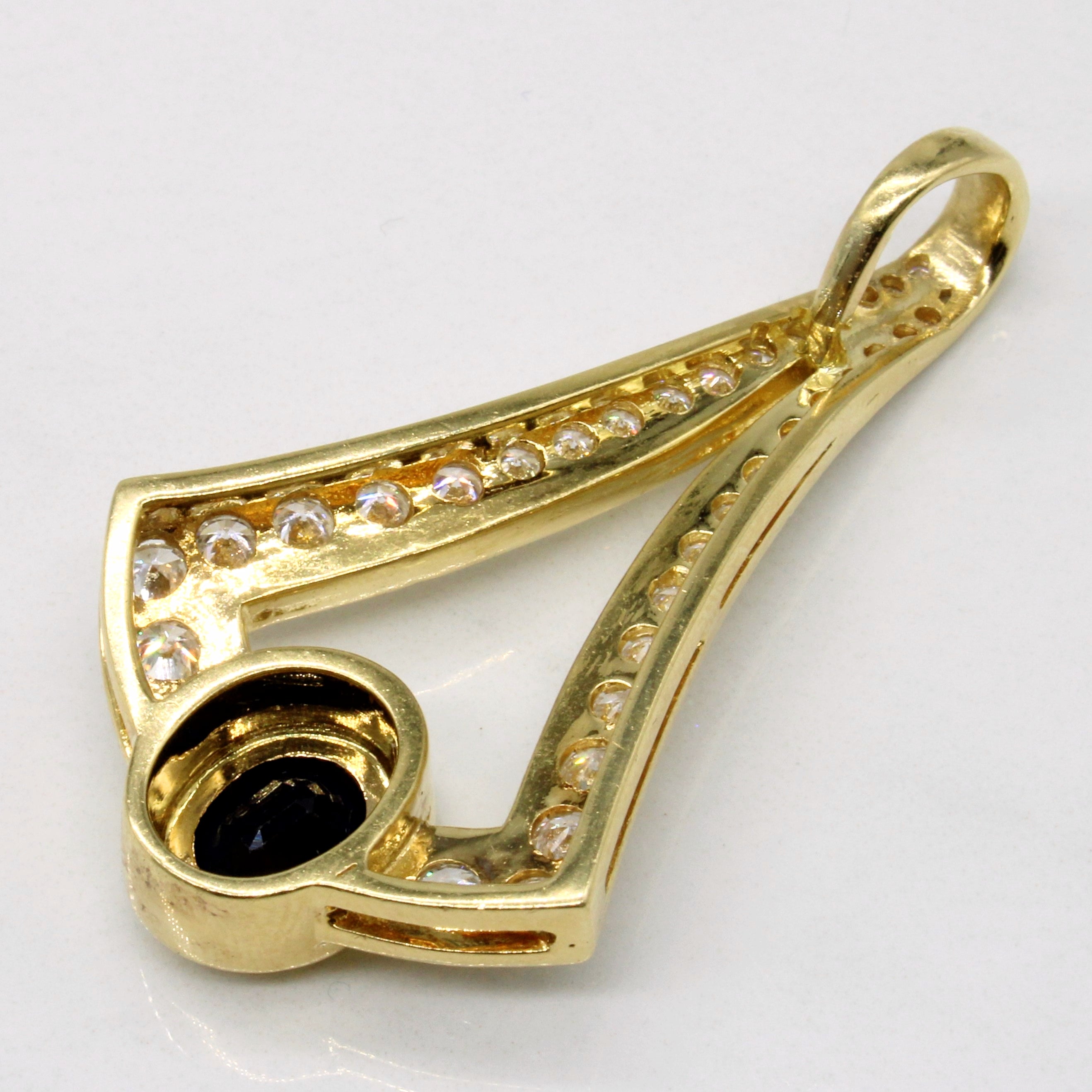 Sapphire & Diamond Drop Pendant | 1.85ct, 1.35ctw |