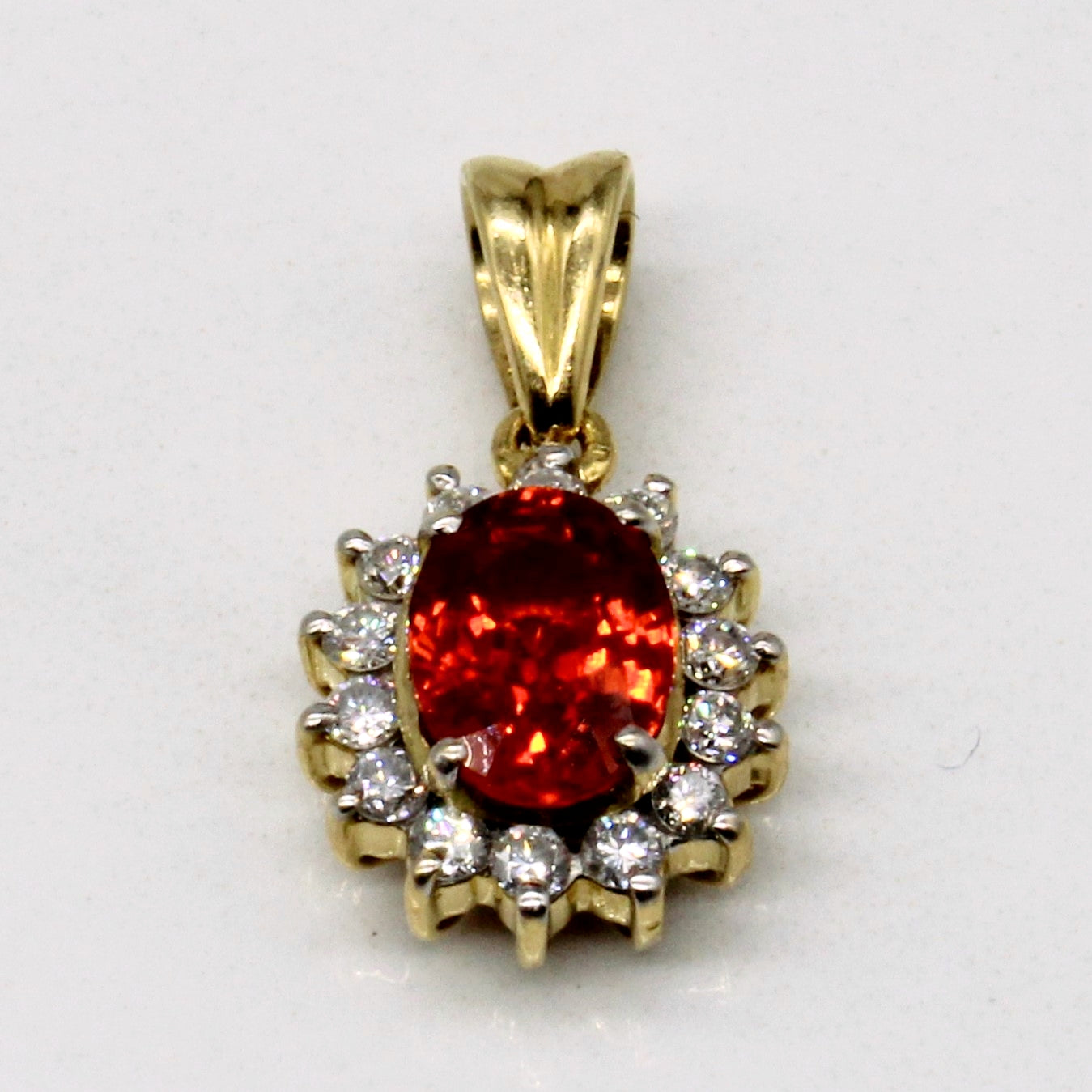 Synthetic on sale diamond pendant