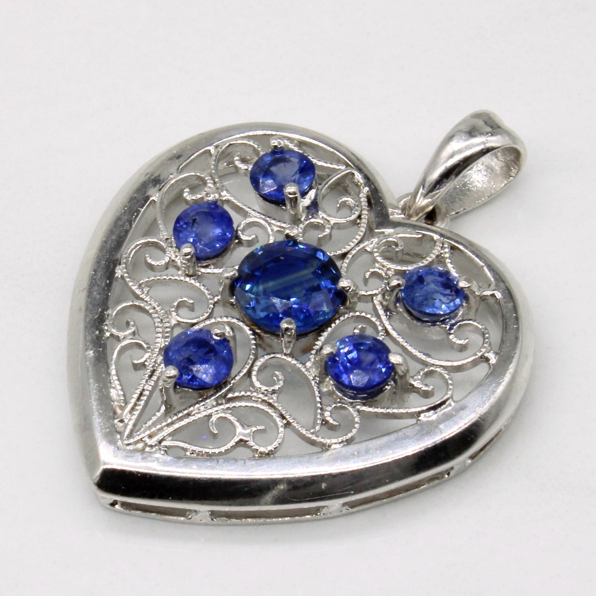 Sapphire Lattice Heart Pendant | 2.00ctw |