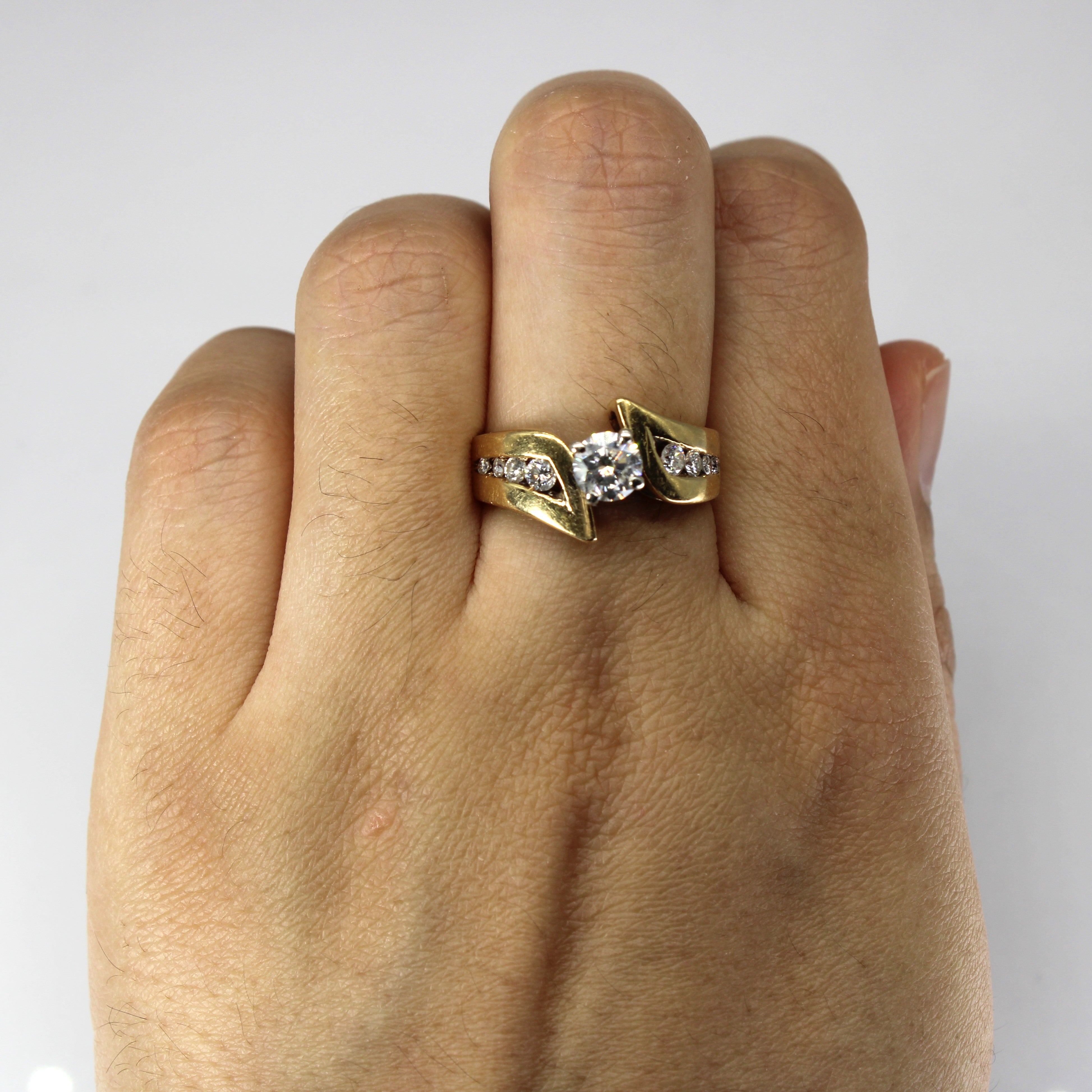 Bypass Channel Set Diamond Ring | 0.95ctw VS2 H/I | SZ 6.5 |